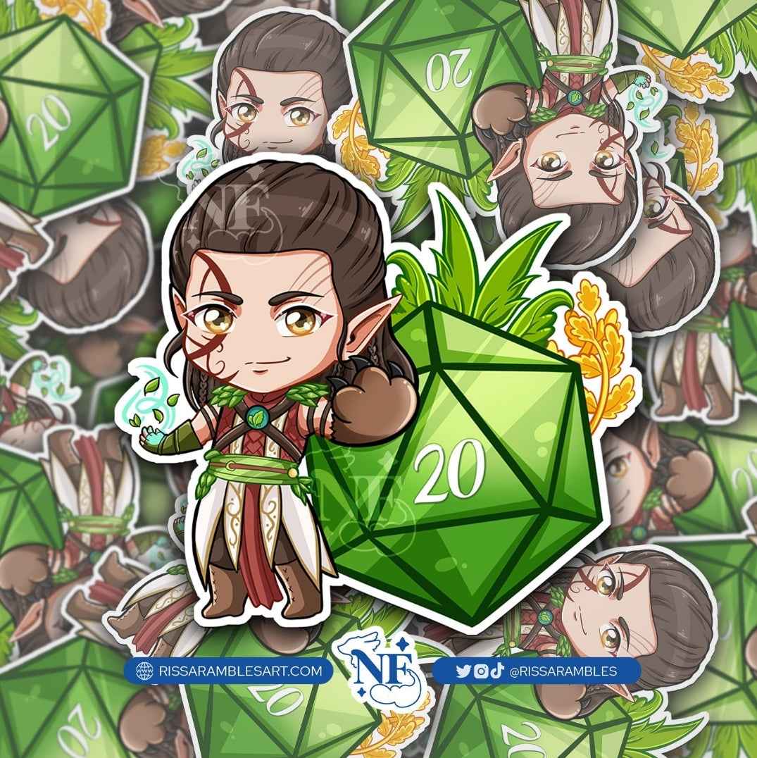 BG3 Halsin Sticker | Baldur's Gate 3 Stickers | Gaming Stickers | Gamer Sticker | Vinyl Stickers | Stickers for Laptop