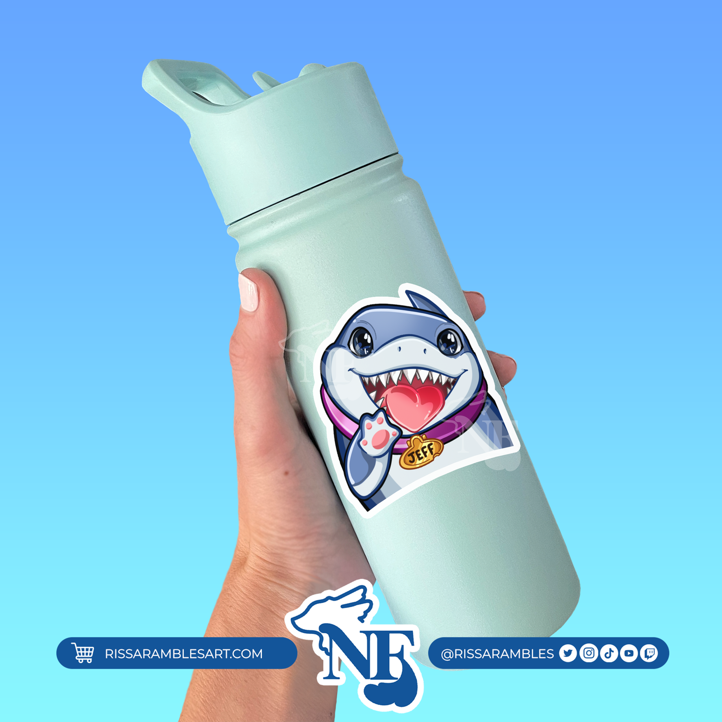 Jeff the Land Shark Marvel Rivals Sticker Kiss-Cut Decal Printify