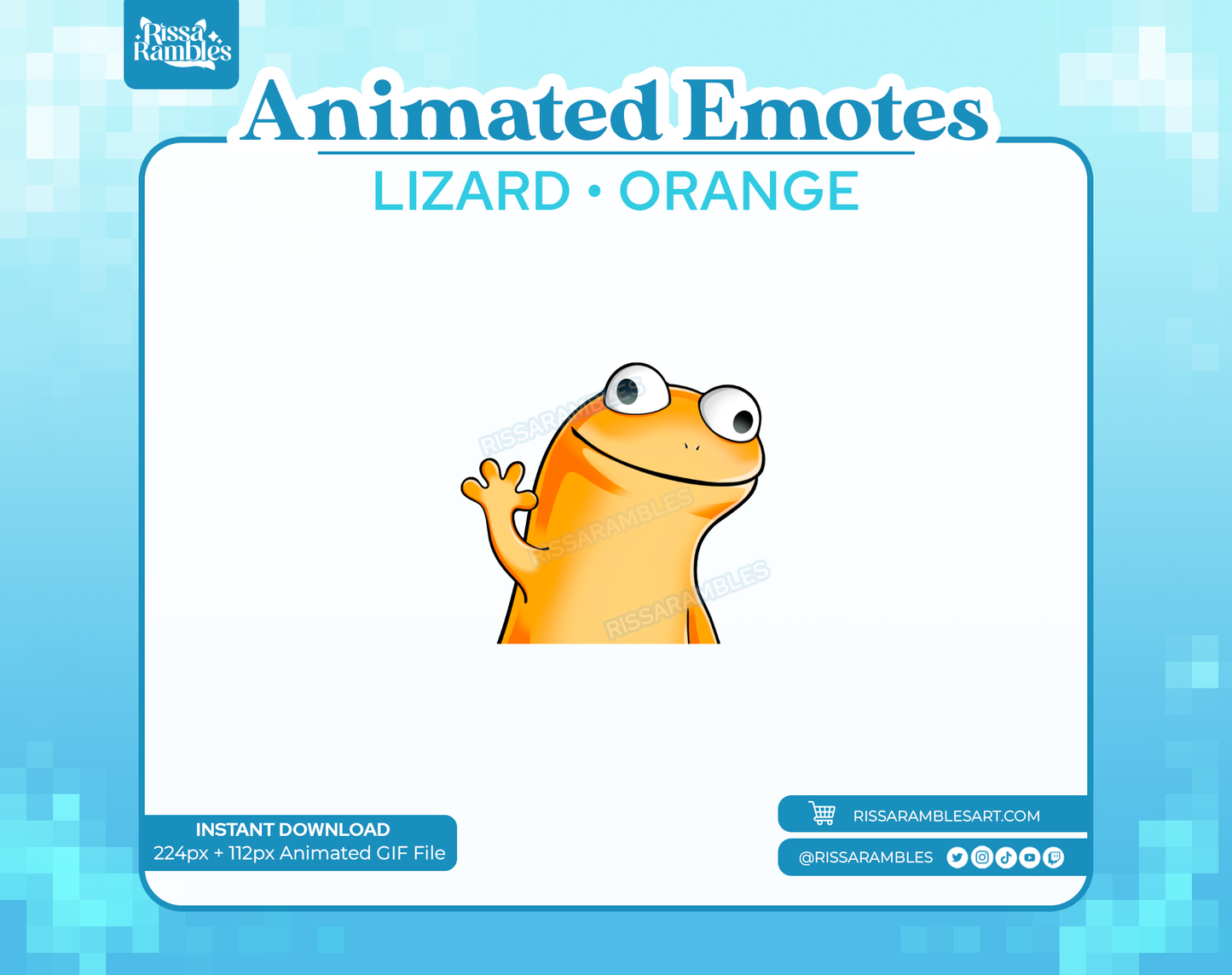 Lizard Emote | Animated Emotes for Twitch Rissa Rambles