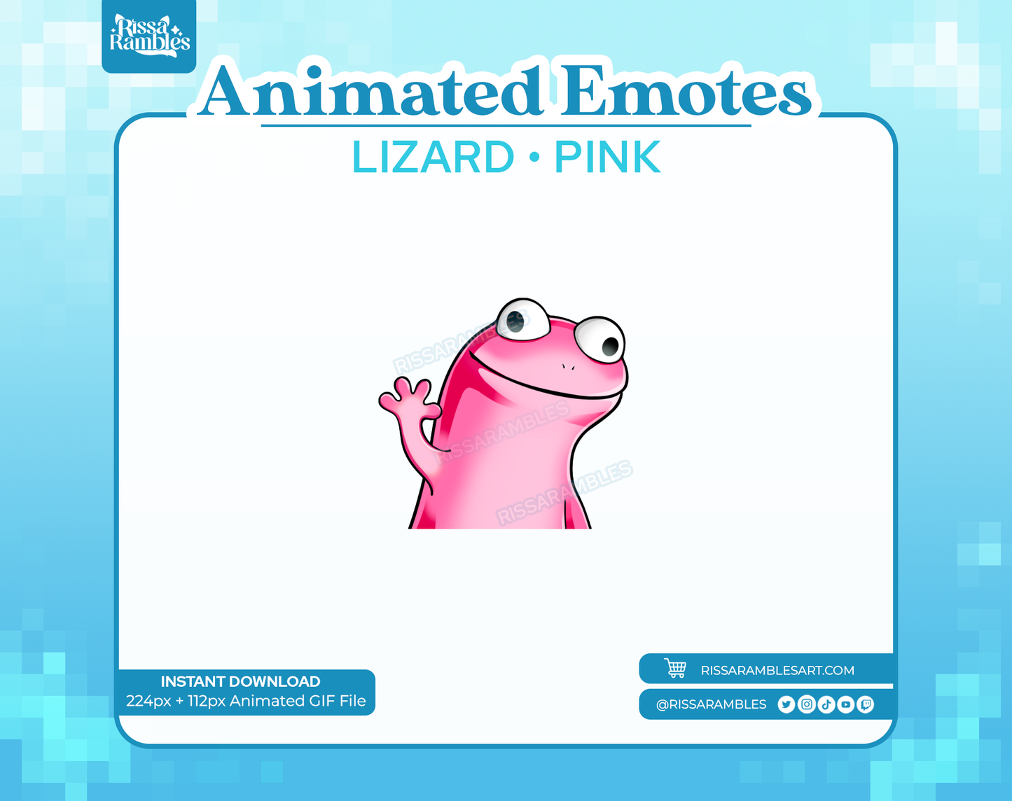 Lizard Emote | Animated Emotes for Twitch Rissa Rambles