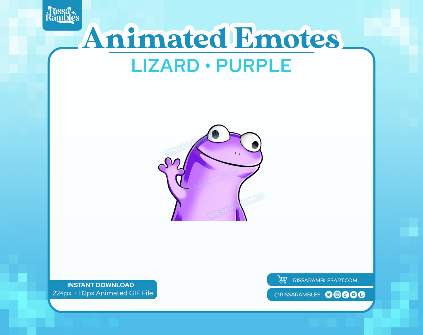 Lizard Emote | Animated Emotes for Twitch Rissa Rambles
