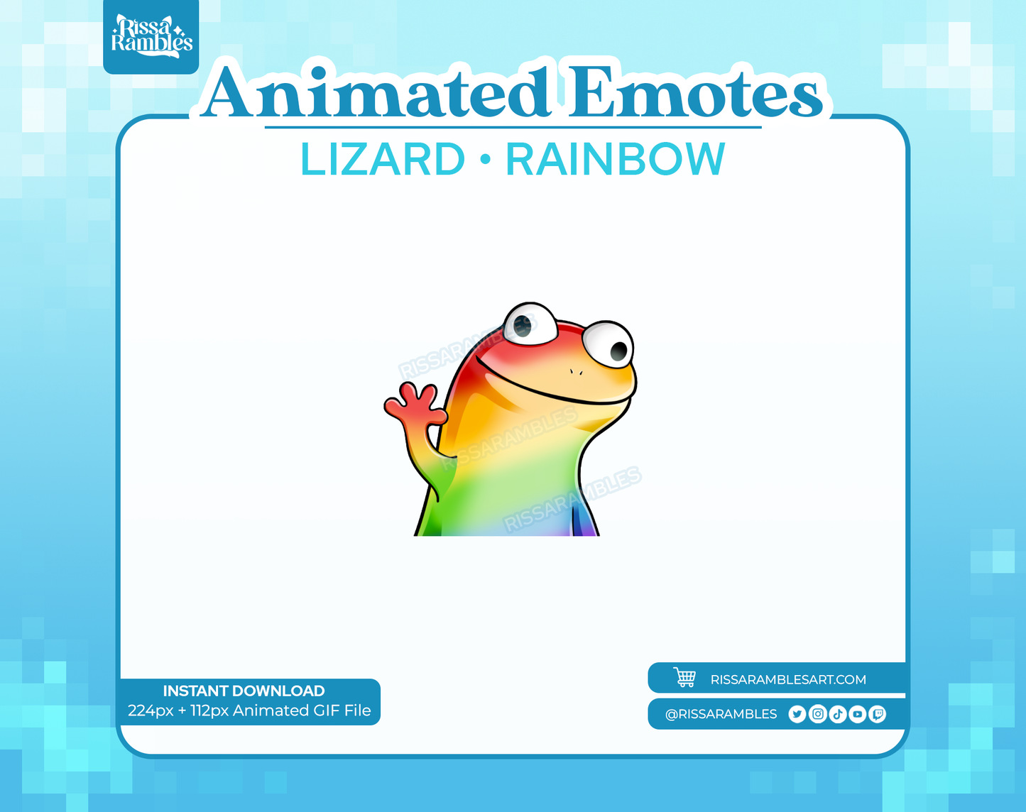 Lizard Emote | Animated Emotes for Twitch Rissa Rambles