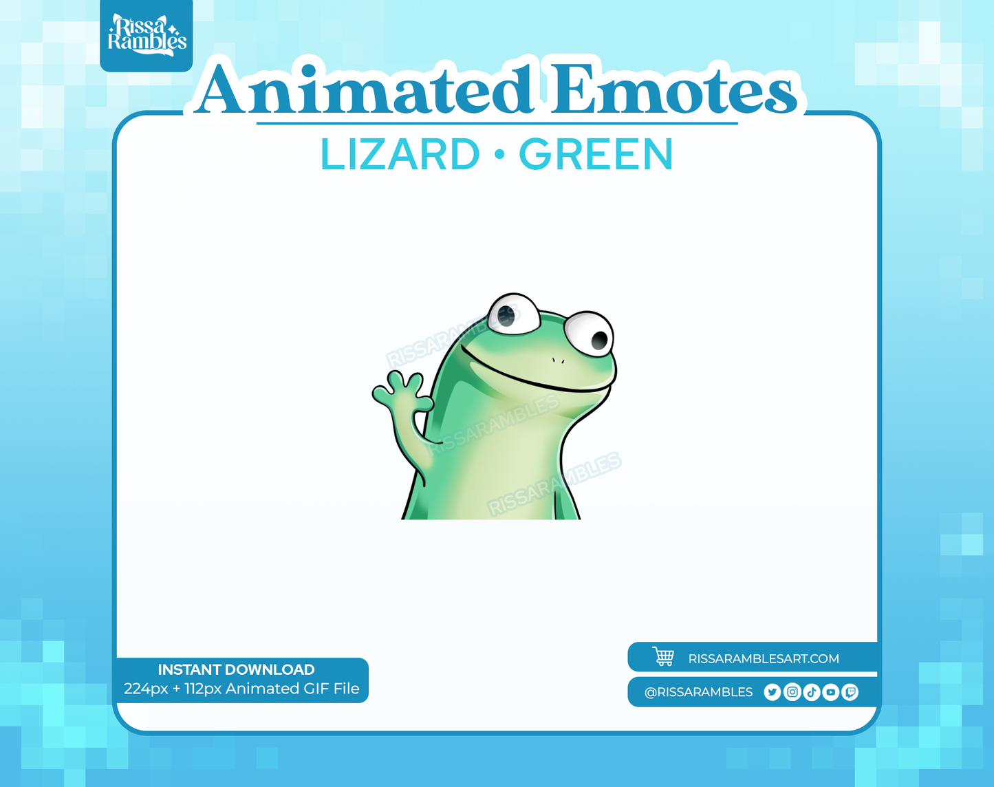 Lizard Emote | Animated Emotes for Twitch Rissa Rambles