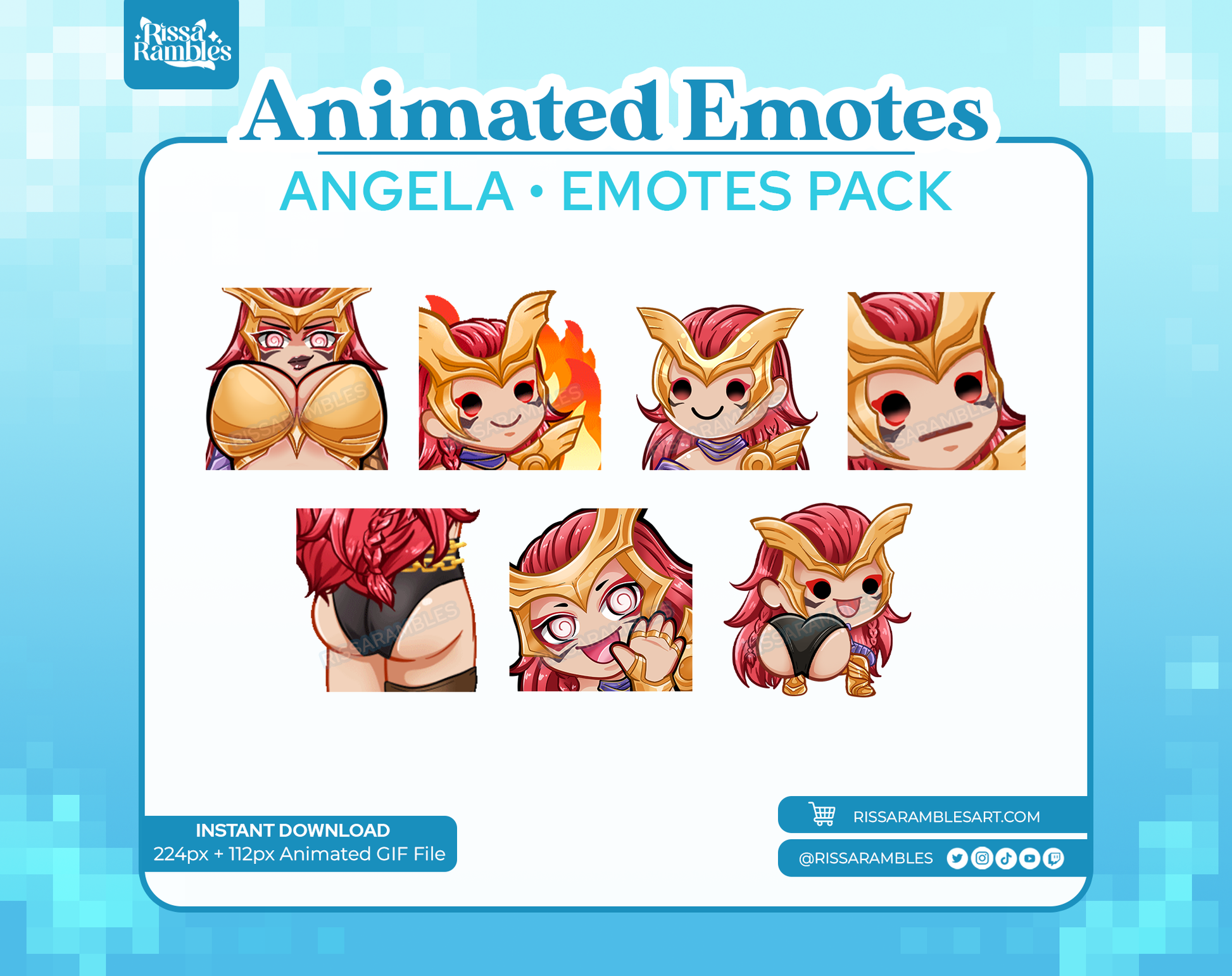 Angela Marvel Rivals Emotes | Animated Emotes for Twitch, Discord Rissa Rambles