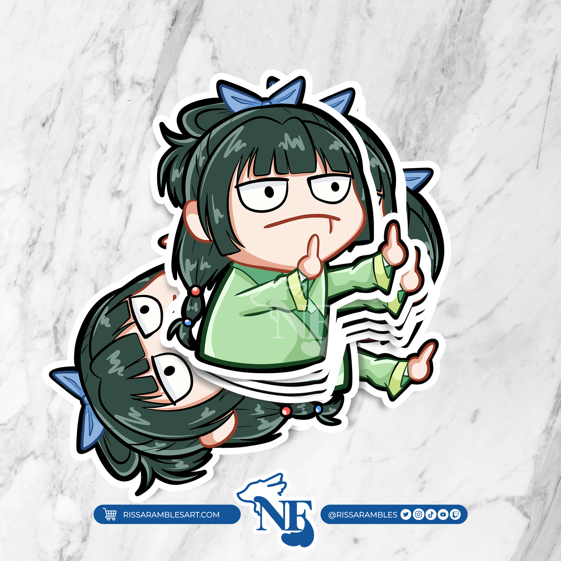 Apothecary MaoMao Sticker | Kiss-Cut Vinyl Decals Printify