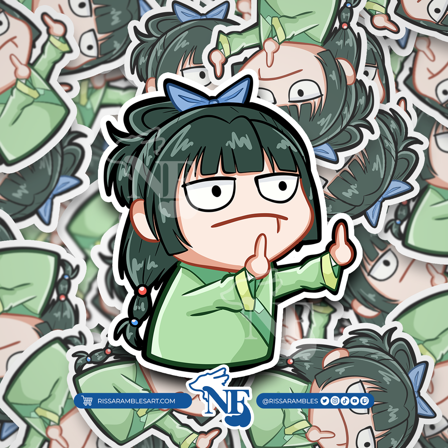 Apothecary MaoMao Sticker | Kiss-Cut Vinyl Decals Printify