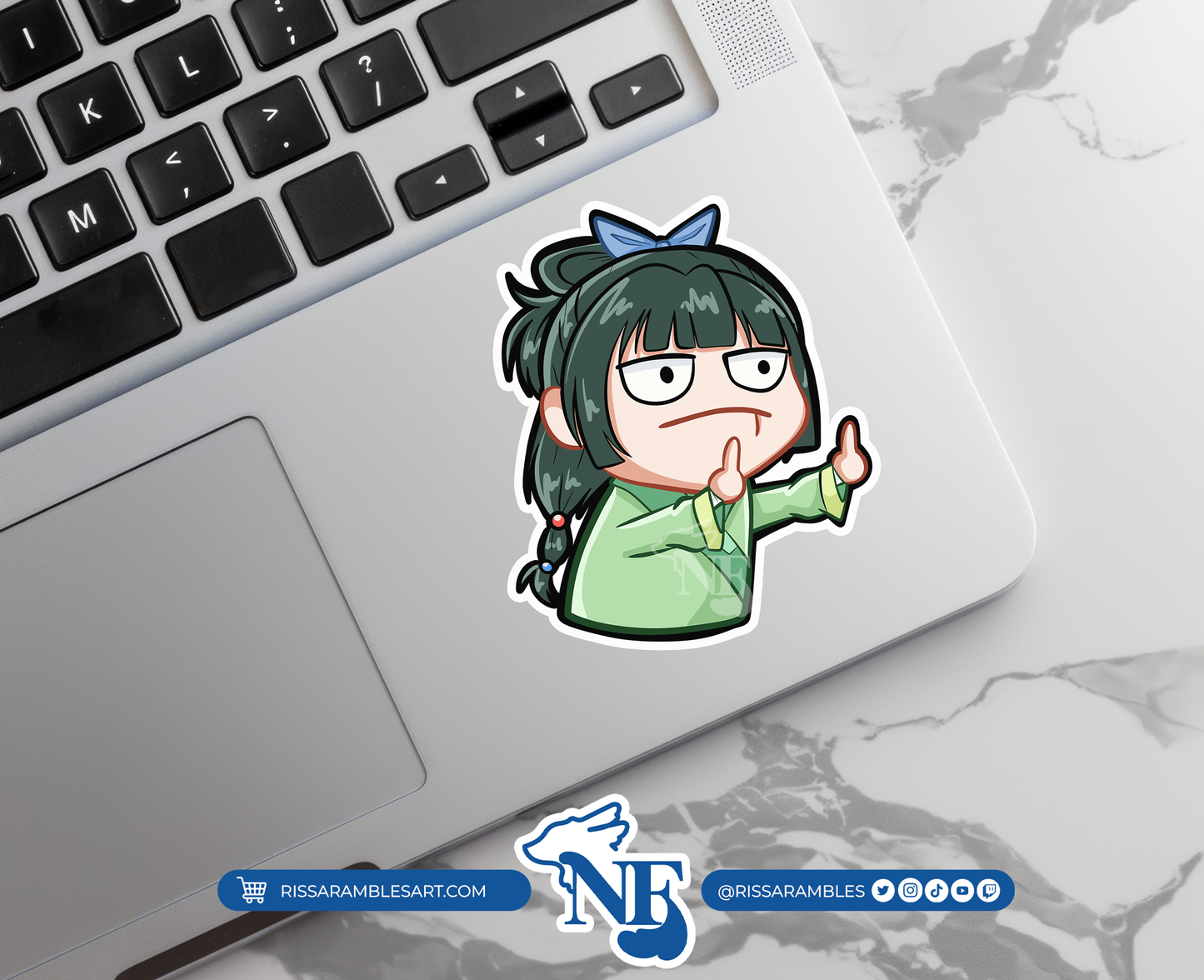 Apothecary MaoMao Sticker | Kiss-Cut Vinyl Decals Printify