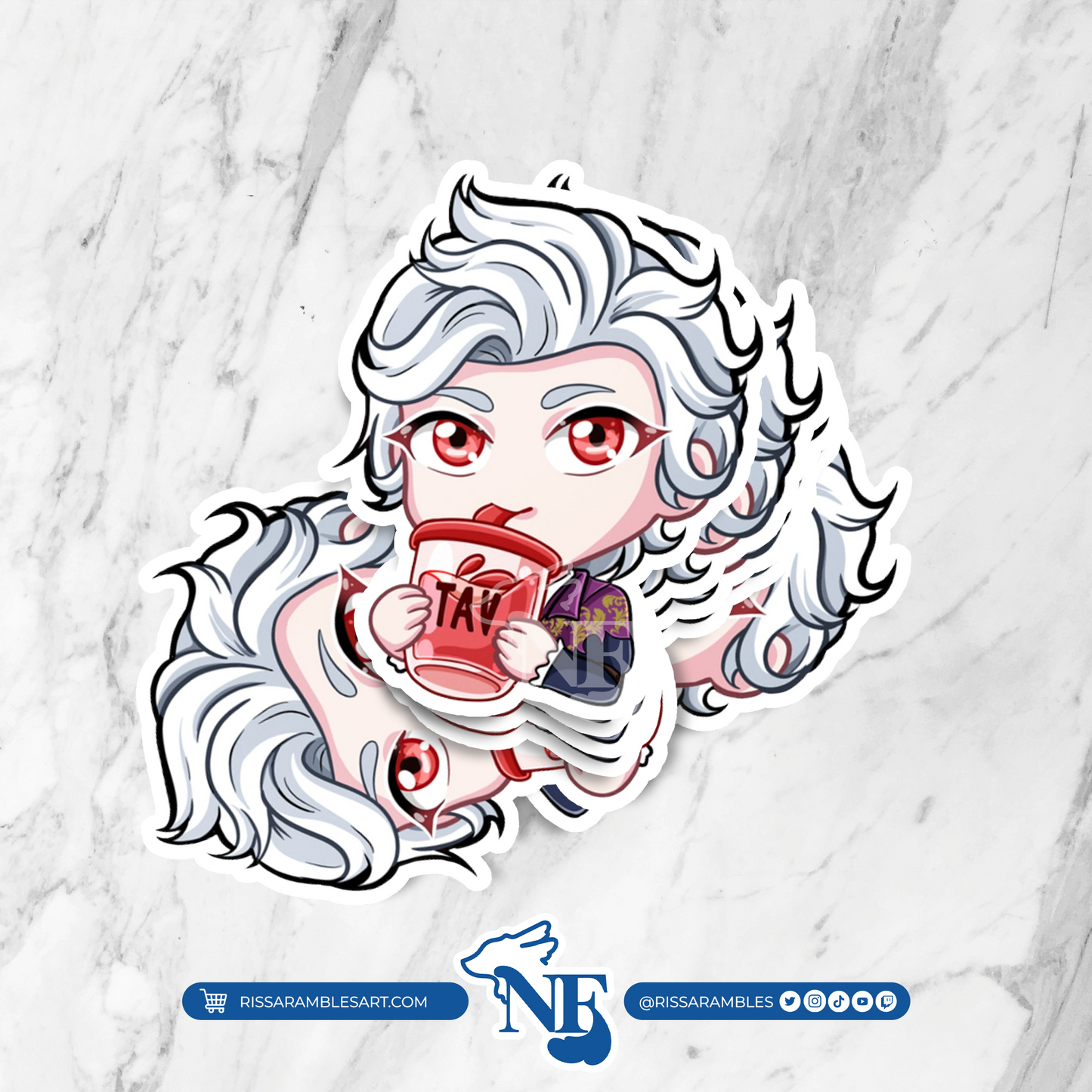Astarion Stickers - Baldur's Gate 3 | Sip