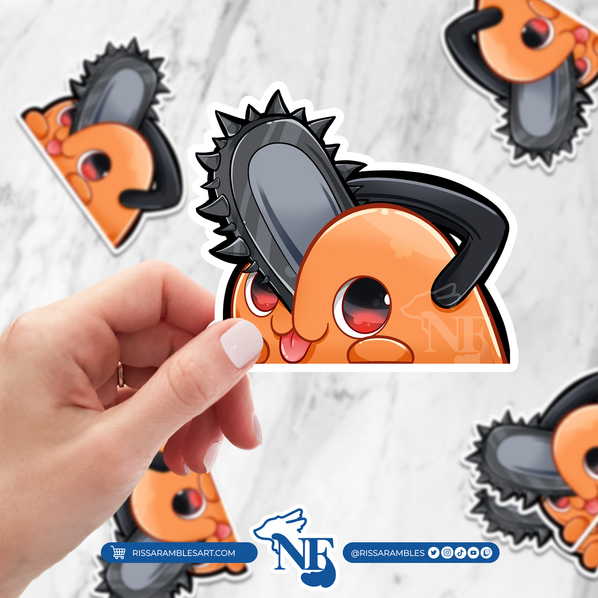 CSM Pochita Peeker Sticker | Anime Stickers