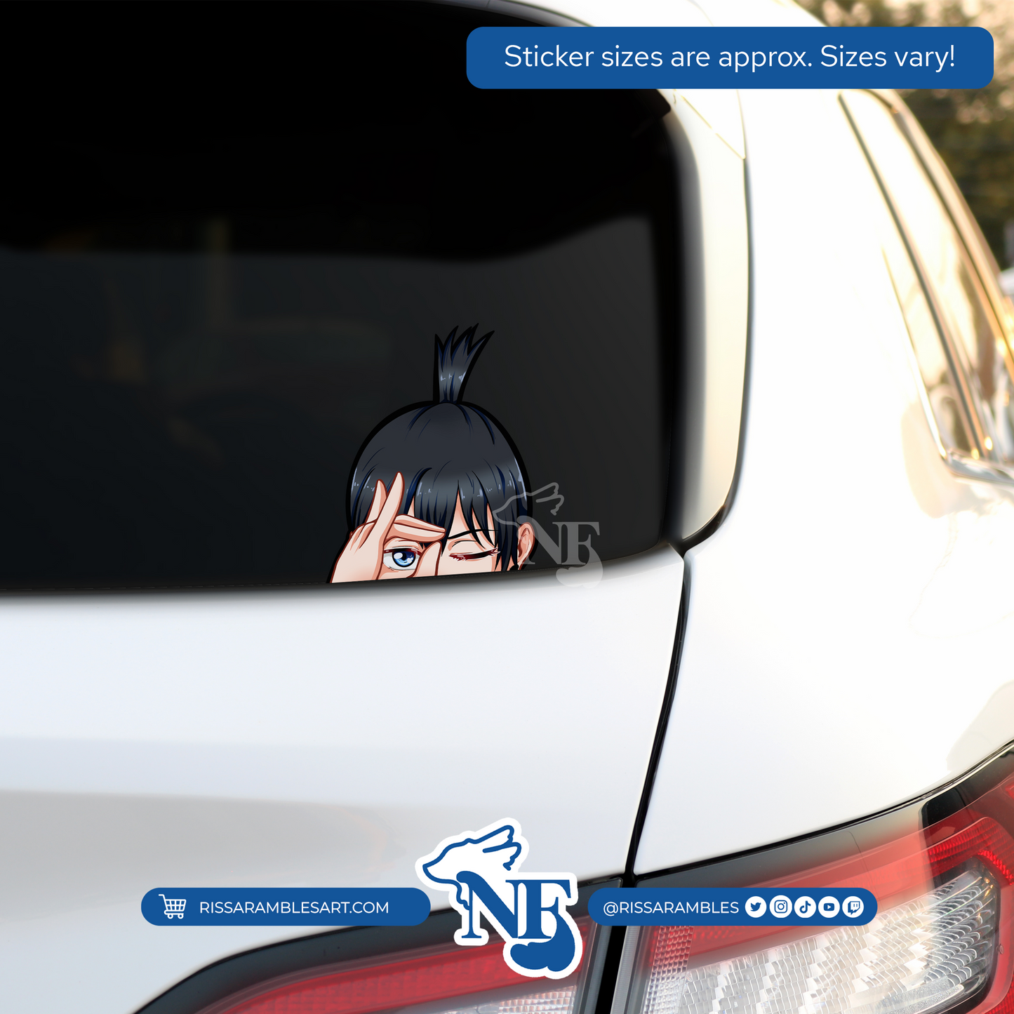 C S M Devil Hunter | Kiss-Cut Vinyl Sticker | Laptop Stickers | Anime Stickers | Anime Decal | Peeker Sticker