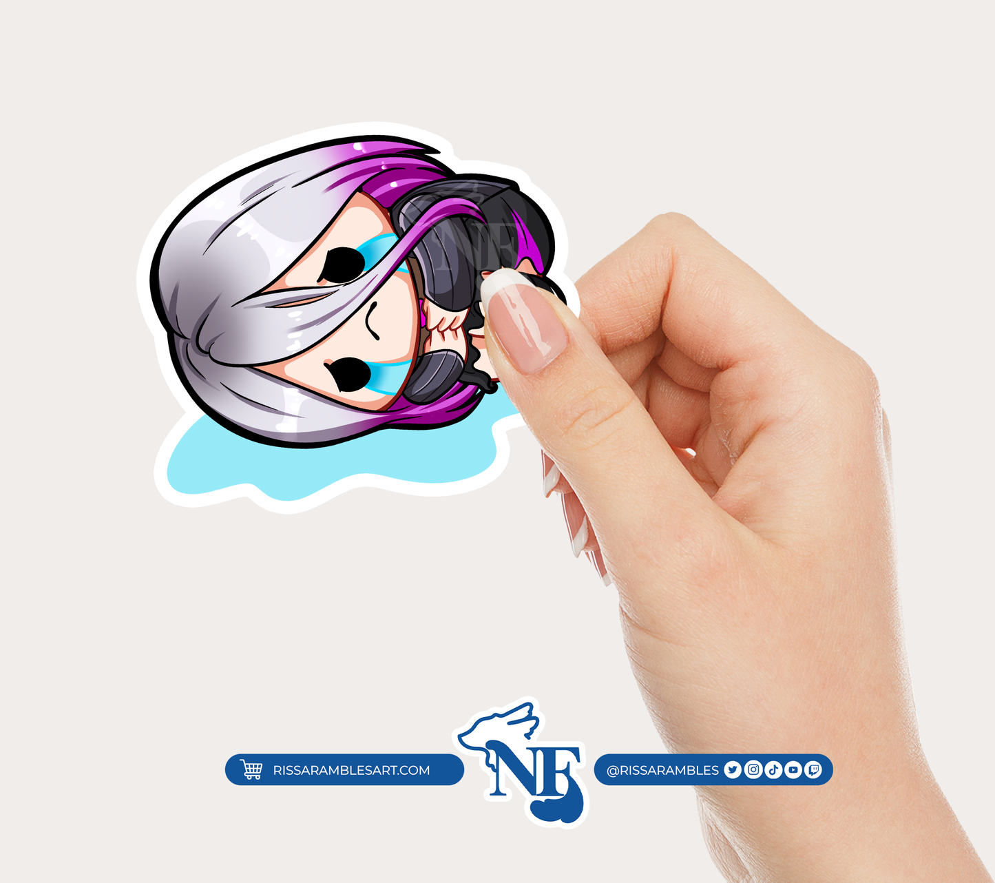 Sable Dead by Daylight Stickers (Sob) | Gaming Stickers | Gamer Sticker | DBD Sable | Vinyl Stickers | Stickers for Laptop Printify