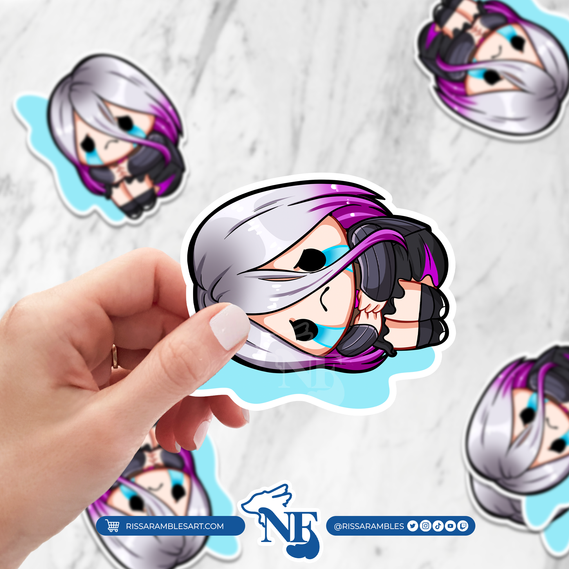 Sable Dead by Daylight Stickers (Sob) | Gaming Stickers | Gamer Sticker | DBD Sable | Vinyl Stickers | Stickers for Laptop Printify