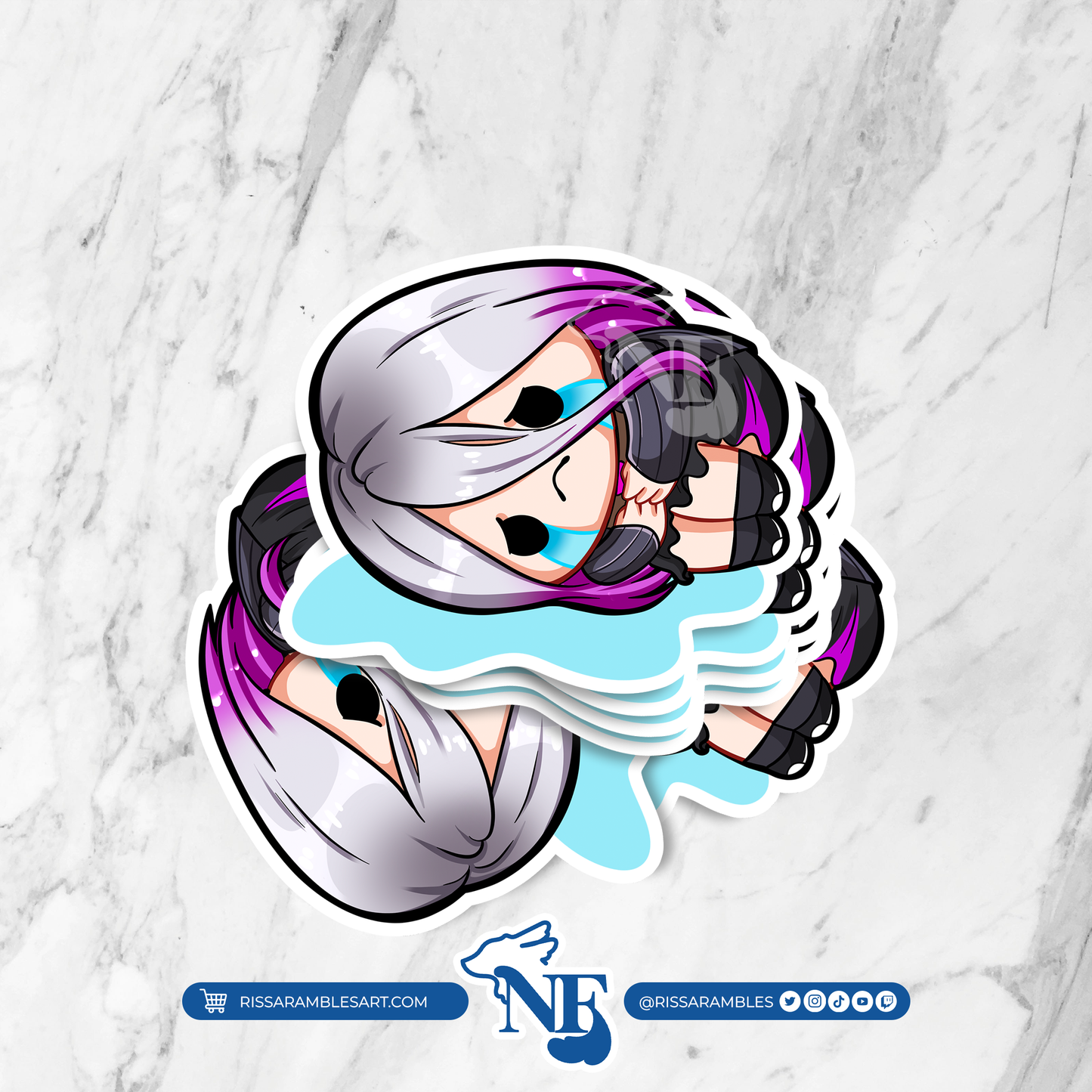 Sable Dead by Daylight Stickers (Sob) | Gaming Stickers | Gamer Sticker | DBD Sable | Vinyl Stickers | Stickers for Laptop Printify