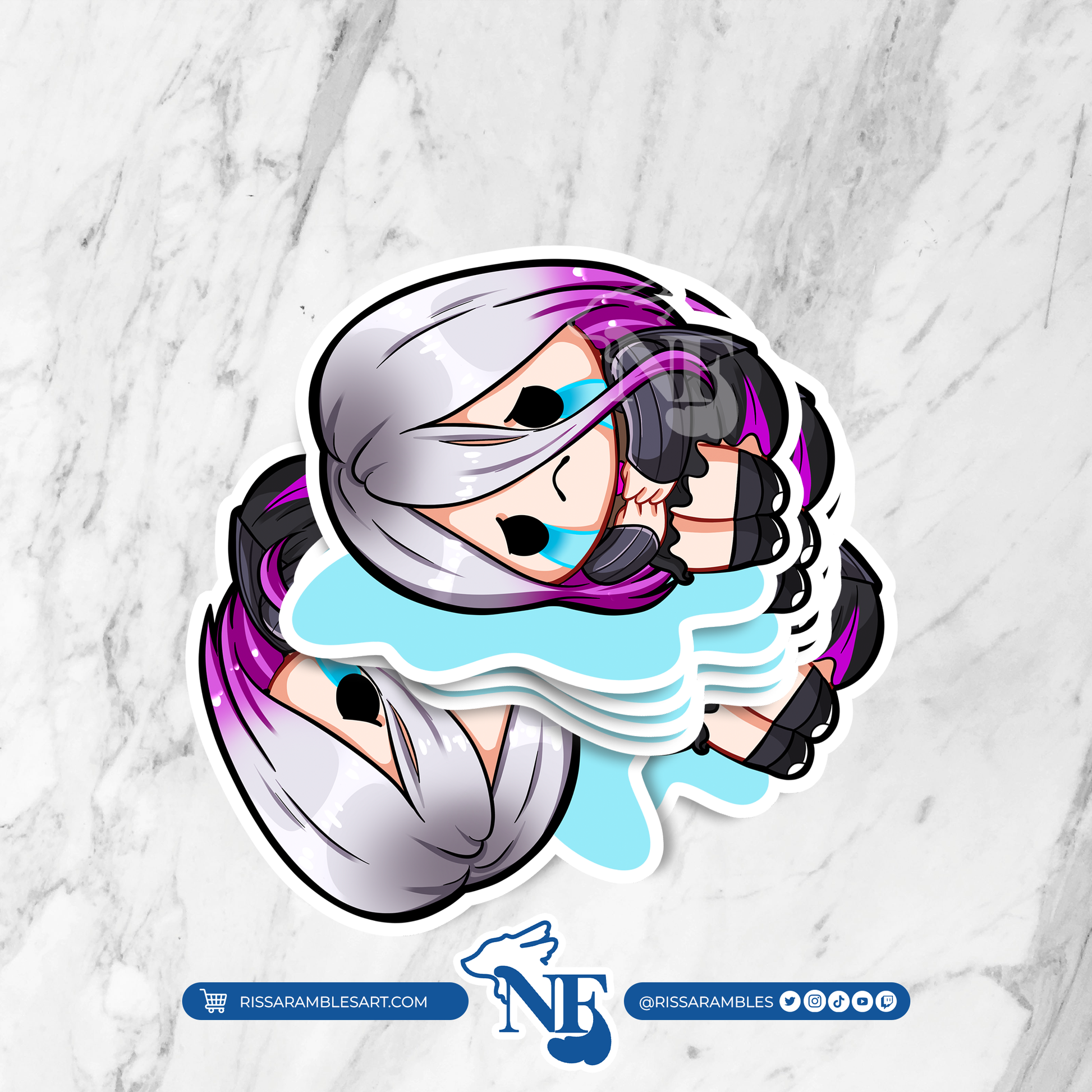 Sable Dead by Daylight Stickers (Sob) | Gaming Stickers | Gamer Sticker | DBD Sable | Vinyl Stickers | Stickers for Laptop Printify