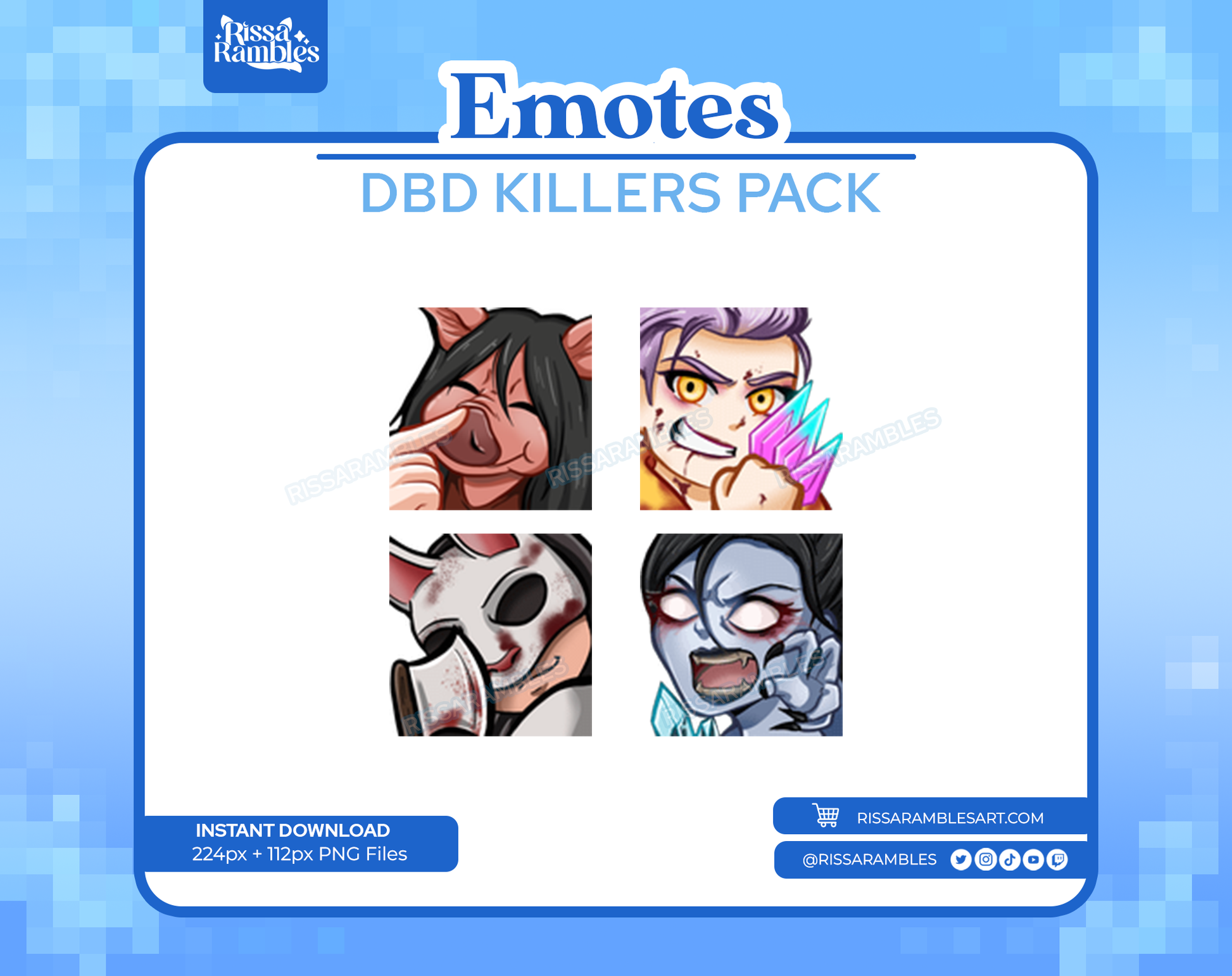 DBD Emotes | Dead by Daylight Emotes | Twitch Emotes DBD | Discord Emotes
