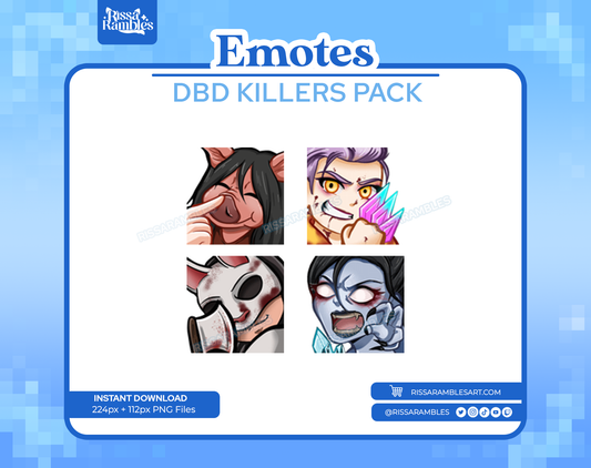 DBD Emotes | Dead by Daylight Emotes | Twitch Emotes DBD | Discord Emotes