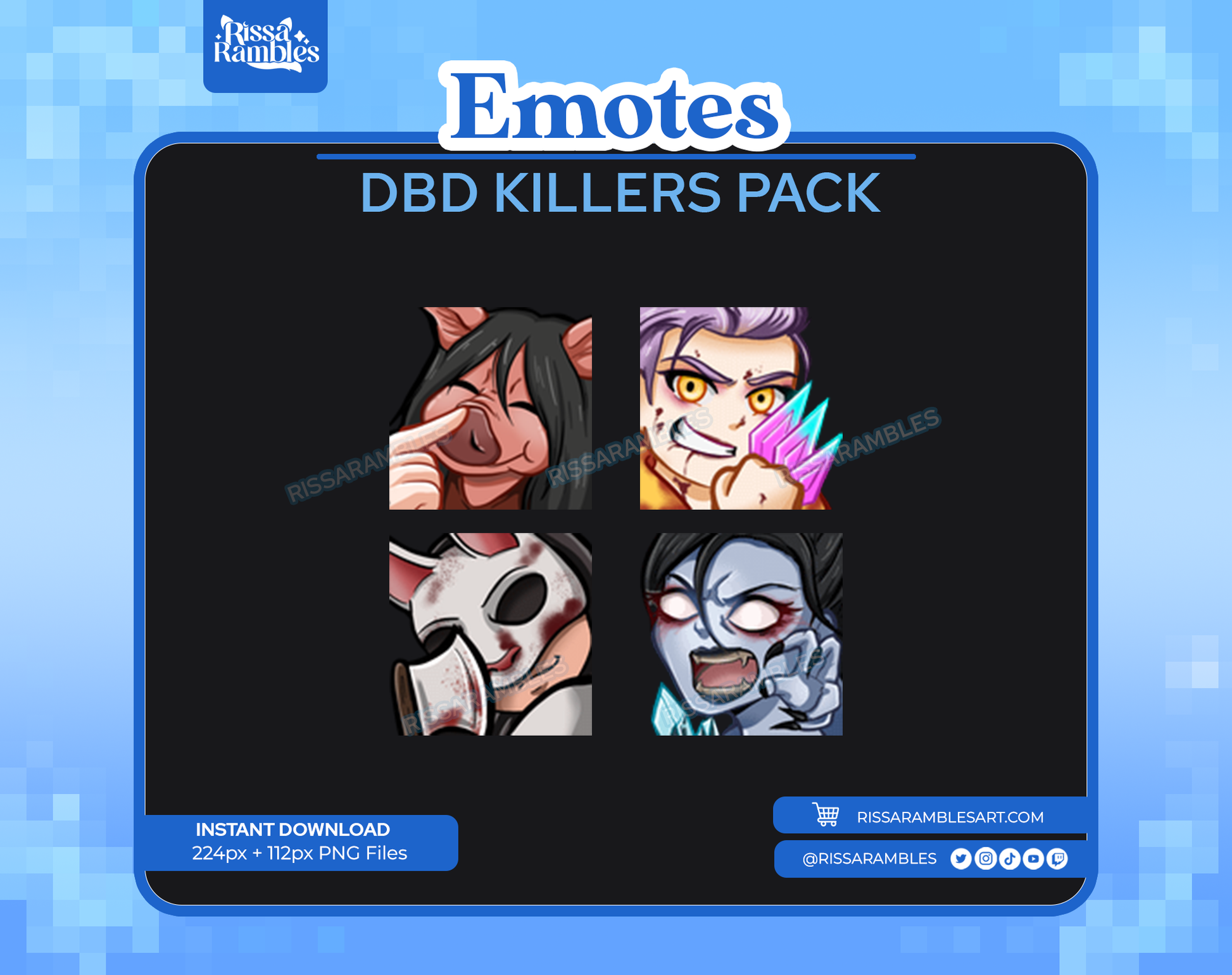 DBD Emotes | Dead by Daylight Emotes | Twitch Emotes DBD | Discord Emotes