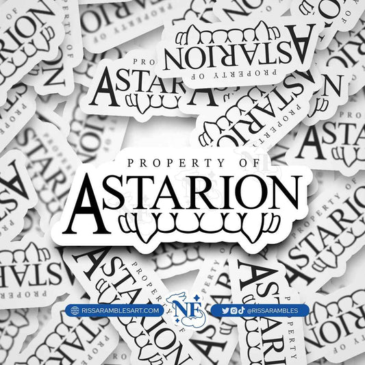Property of Astarion | BG3 Astarion Sticker | Baldur's Gate 3 Stickers | Gaming Stickers | Gamer Sticker | Vinyl Stickers