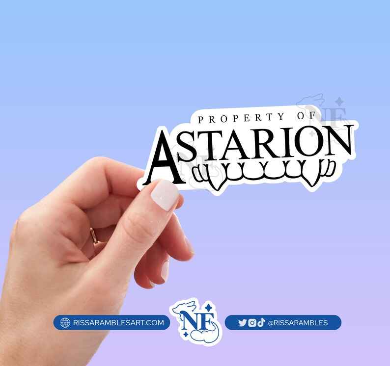 Property of Astarion | BG3 Astarion Sticker | Baldur's Gate 3 Stickers | Gaming Stickers | Gamer Sticker | Vinyl Stickers