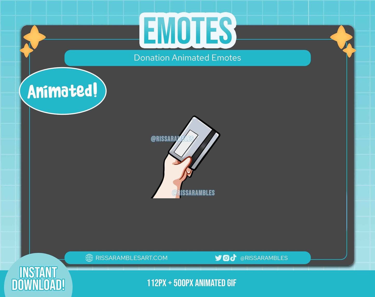 Credit Card Emote for Twitch | Twitch Emotes Animated