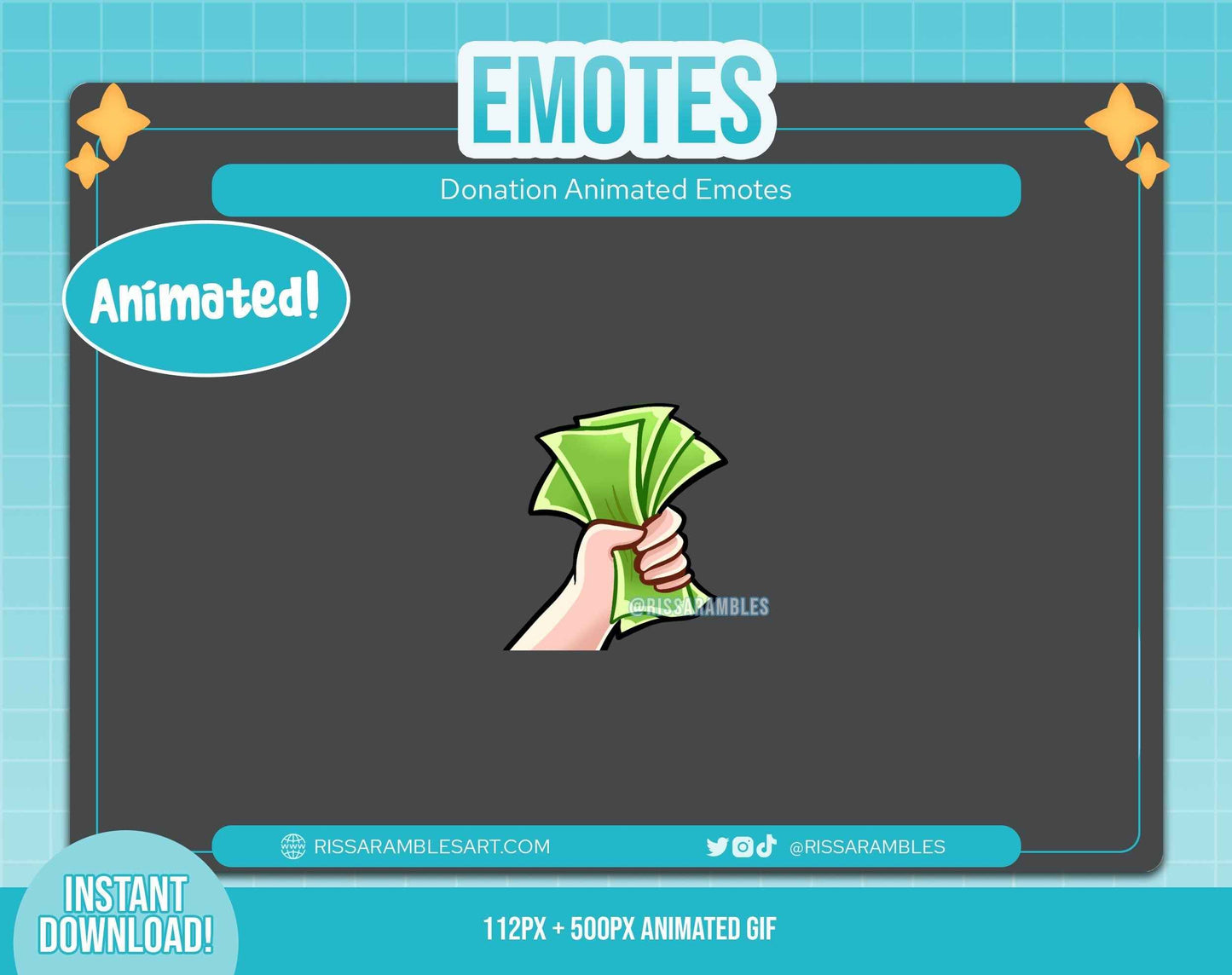 Cash Emote for Twitch | Twitch Emotes Animated