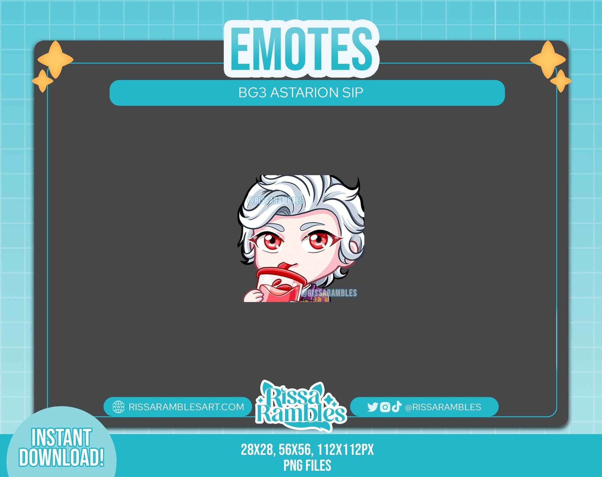 BG3 Astarion Emote | Baldur's Gate 3 Emotes | Sip Emotes