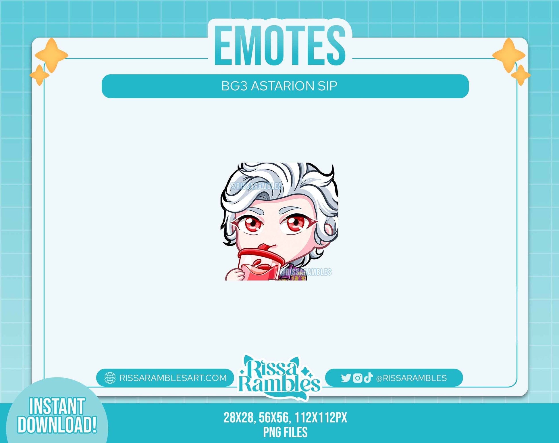 BG3 Astarion Emote | Baldur's Gate 3 Emotes | Sip Emotes