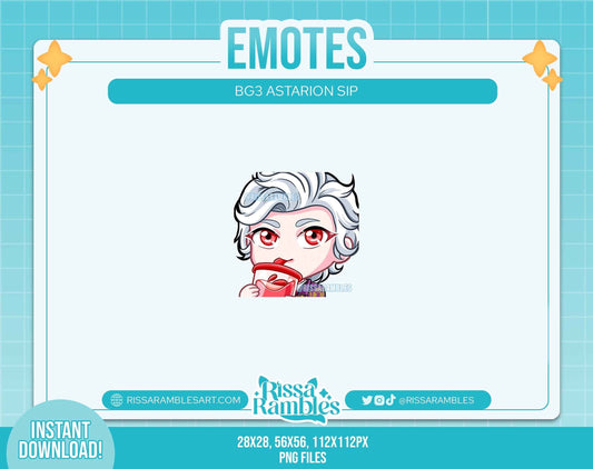 BG3 Astarion Emote | Baldur's Gate 3 Emotes | Sip Emotes