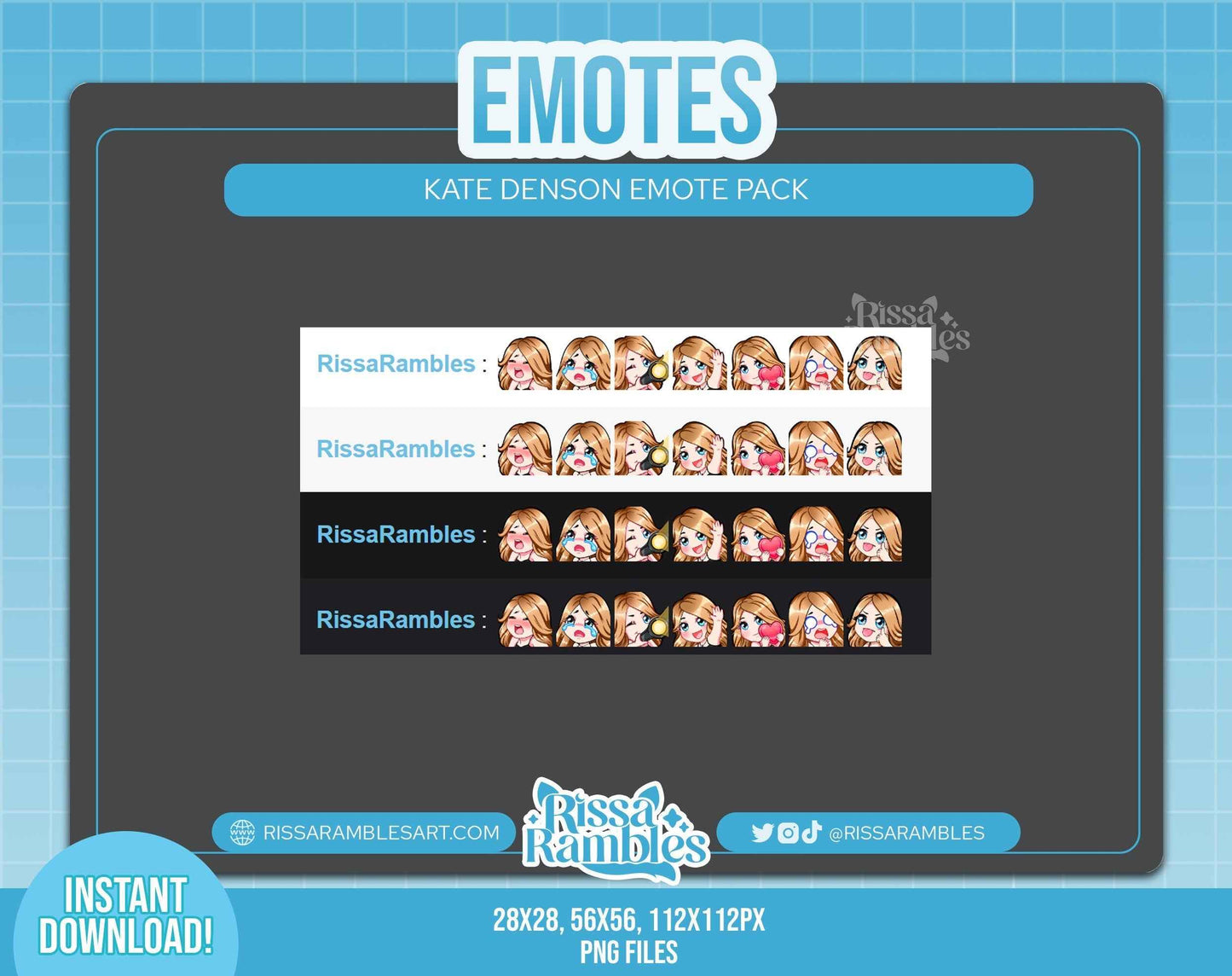 Kate Denson Dead by Daylight Emotes Pack for Twitch