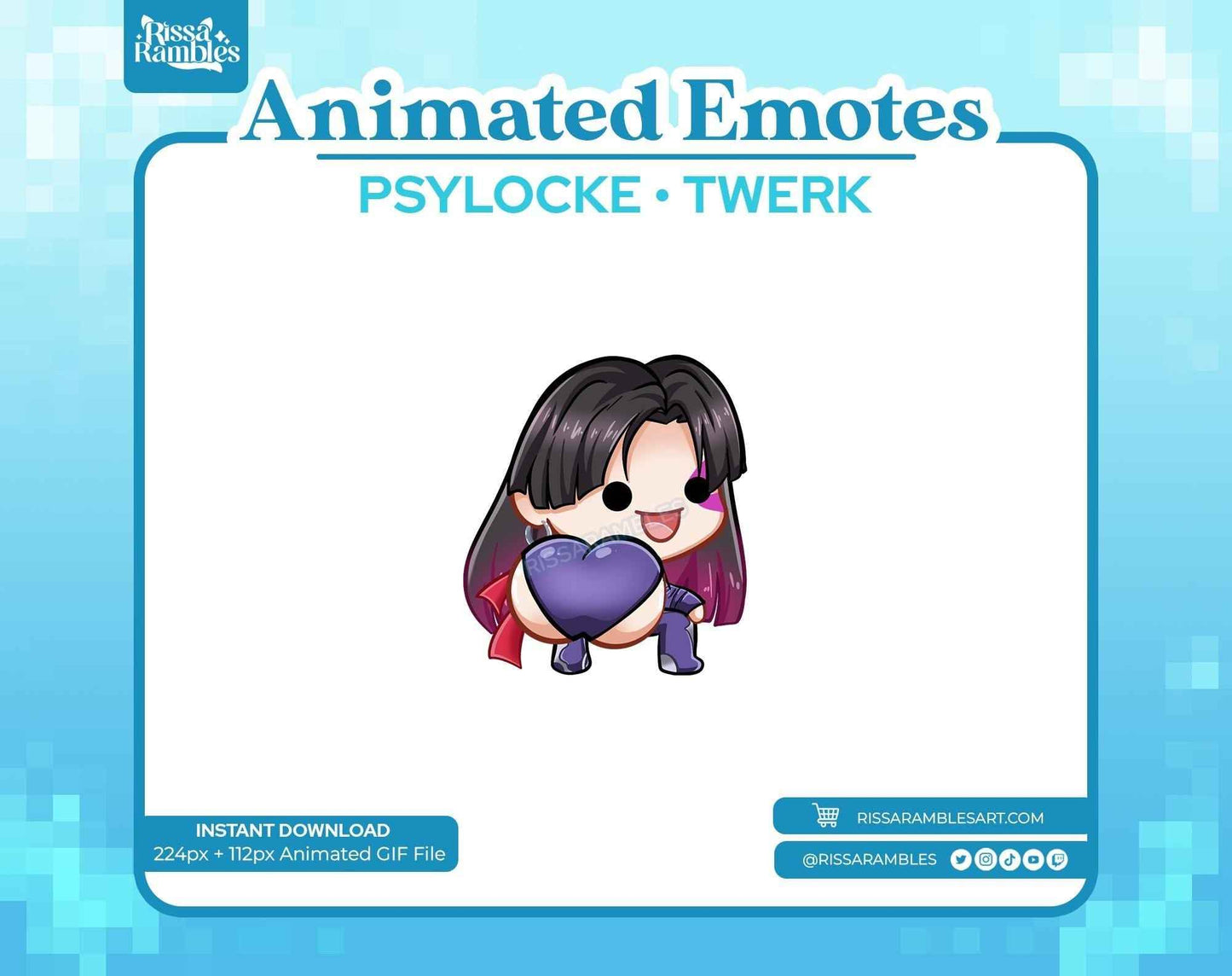 Psylocke Marvel Rivals Emotes | Animated Emotes | Twerk Emote | Custom Twitch Emotes | Discord Emotes