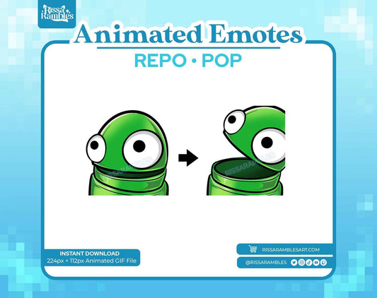 REPO Emotes Animated for Twitch, Discord (Green) | Pop Animated Emote