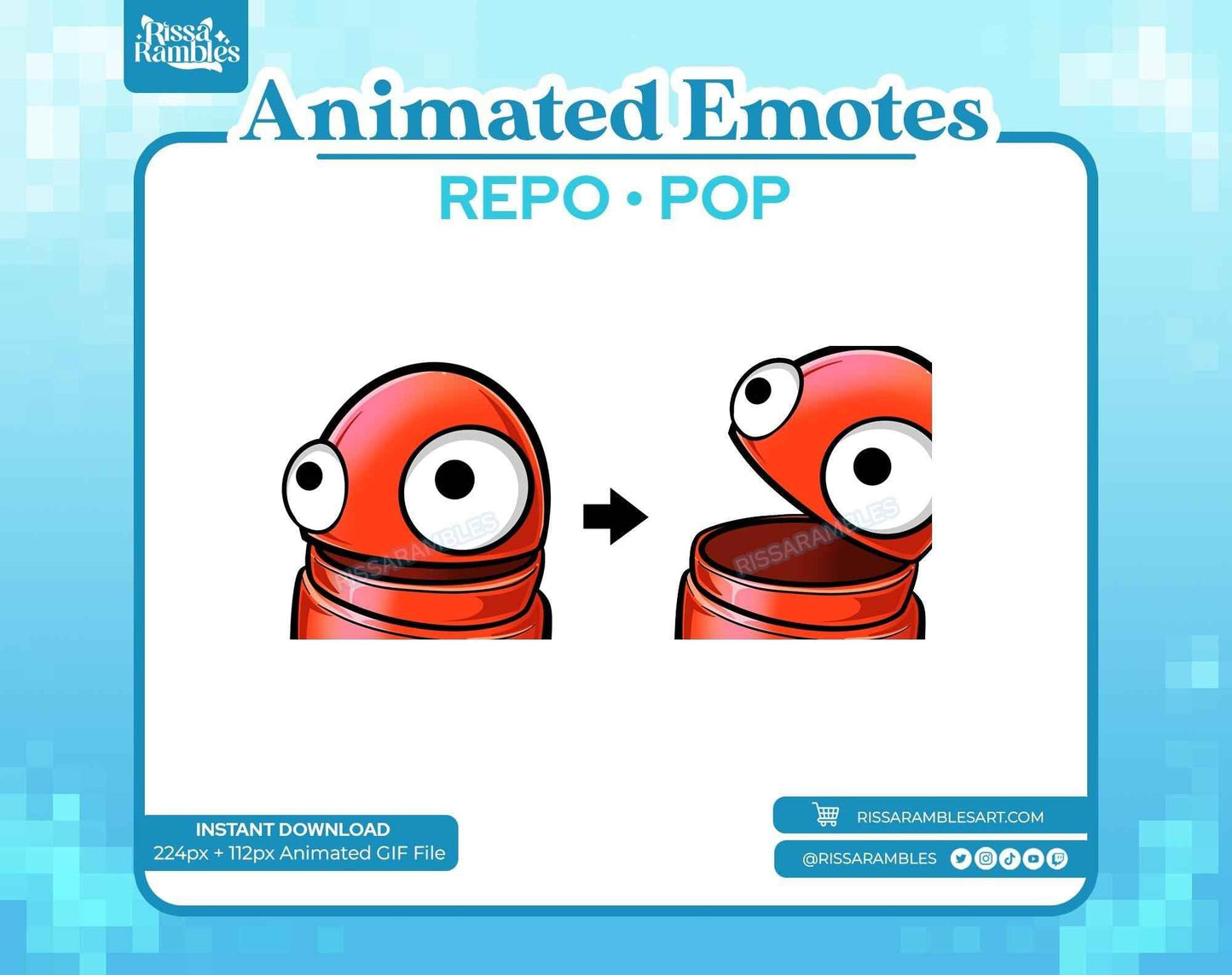 REPO Emotes Animated for Twitch, Discord (Red) | Pop Animated Emote