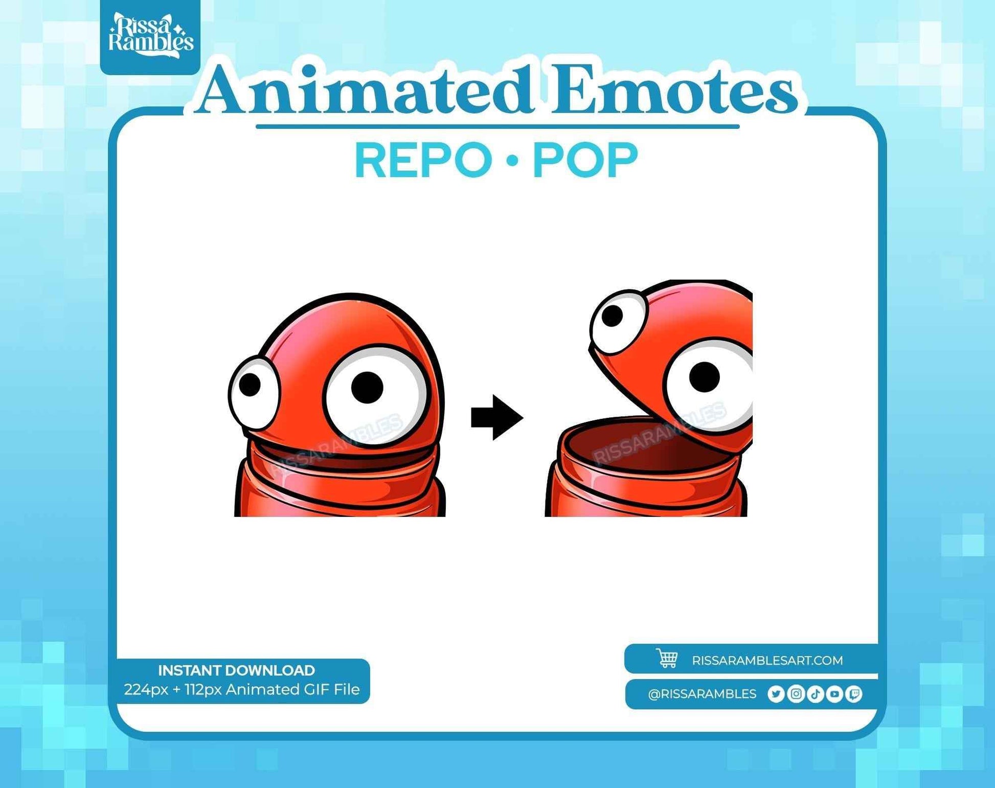 REPO Emotes Animated for Twitch, Discord (Red) | Pop Animated Emote