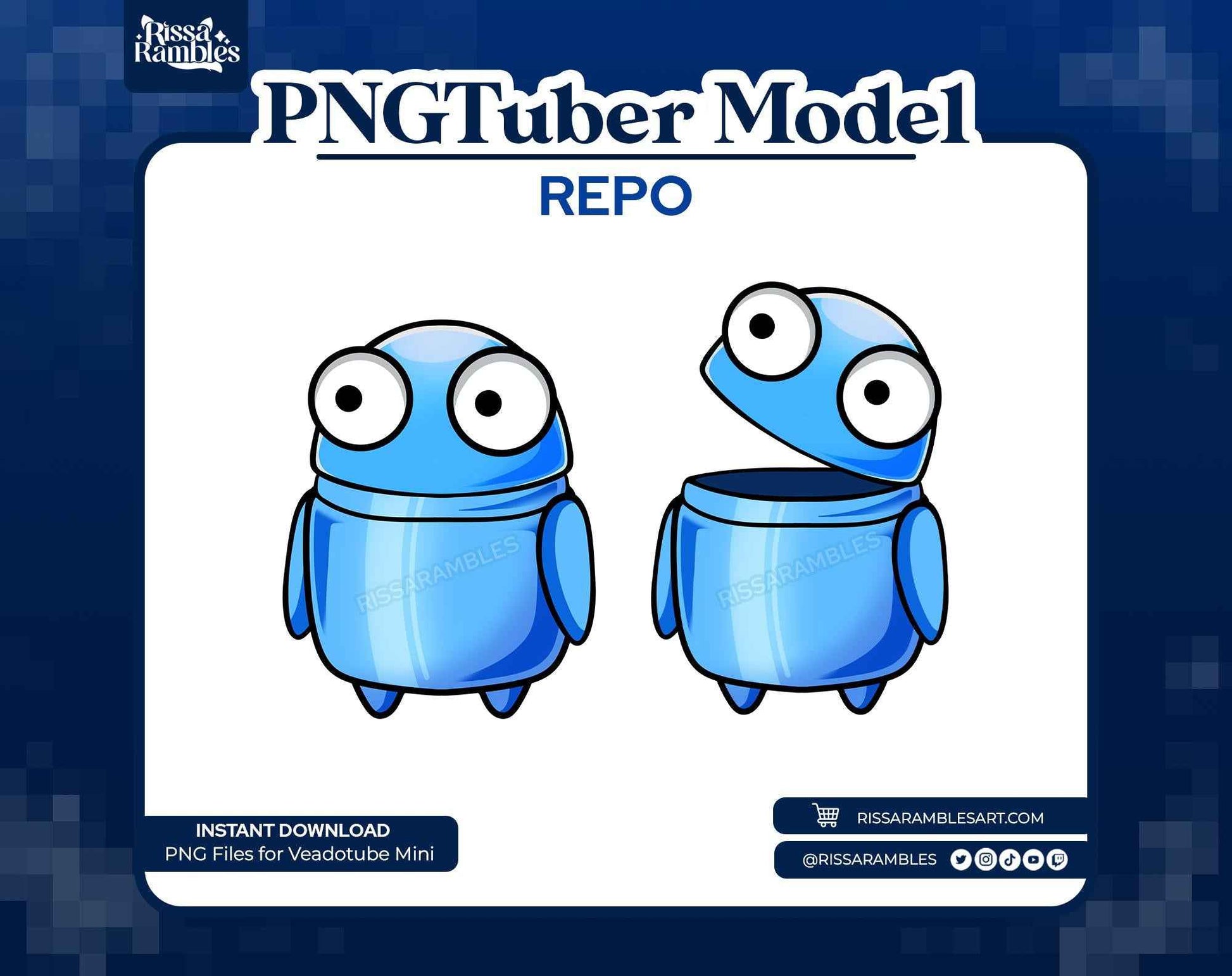 REPO PNGtuber Model (Blue) | REPO Game | PNGTuber Premade