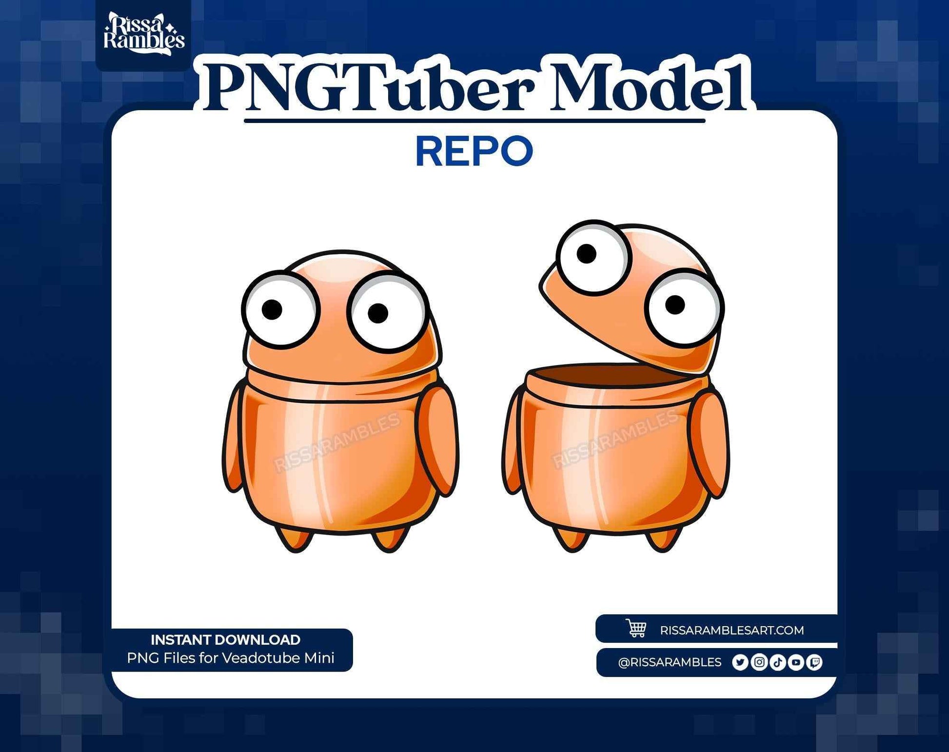 REPO PNGtuber Model (Orange) | REPO Game | PNGTuber Premade