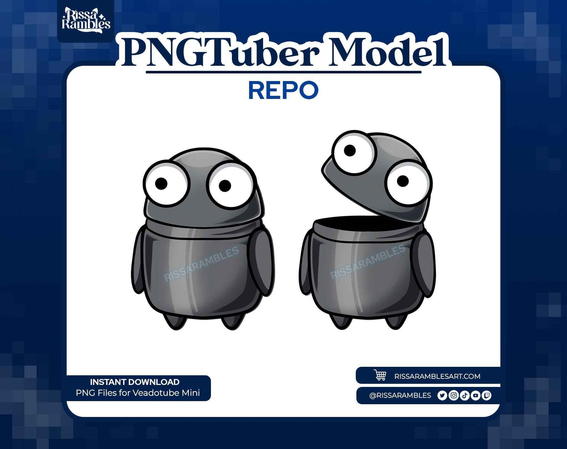 REPO PNGtuber Model (Black) | REPO Game | PNGTuber Premade