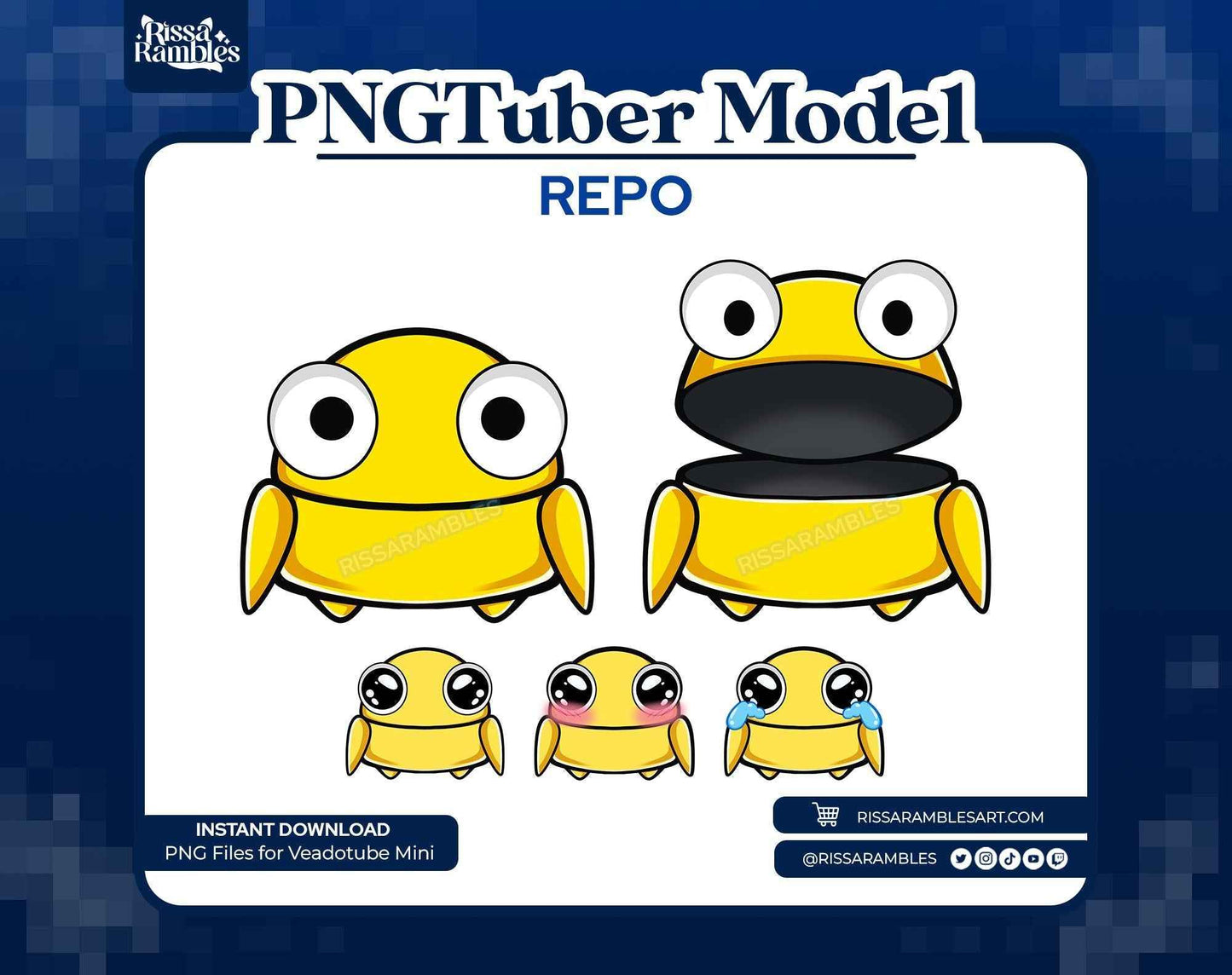 REPO PNGtuber Model Chibi (Yellow) | REPO Game