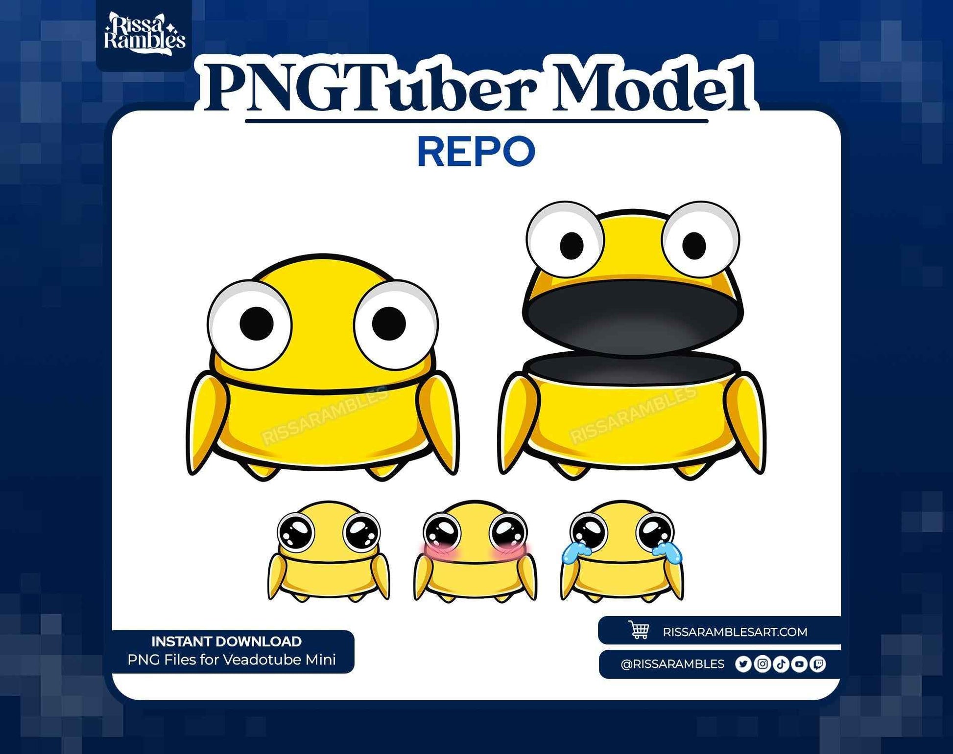 REPO PNGtuber Model Chibi (Yellow) | REPO Game