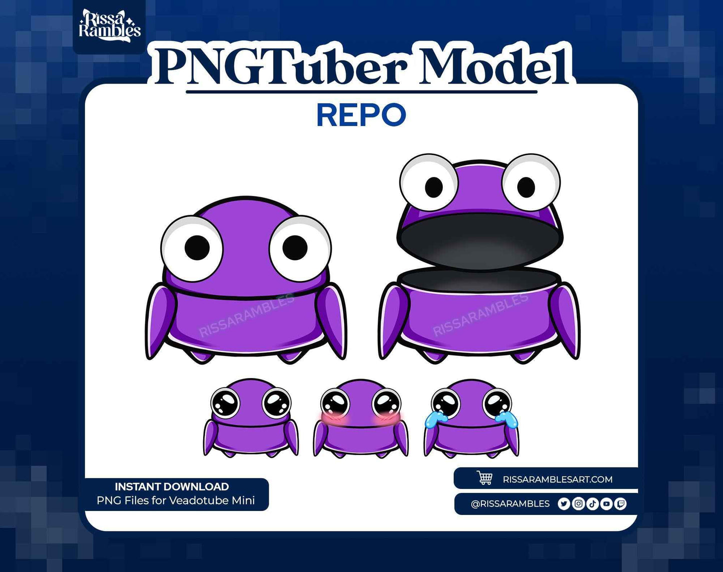 REPO PNGtuber Model Chibi (Purple) | REPO Game