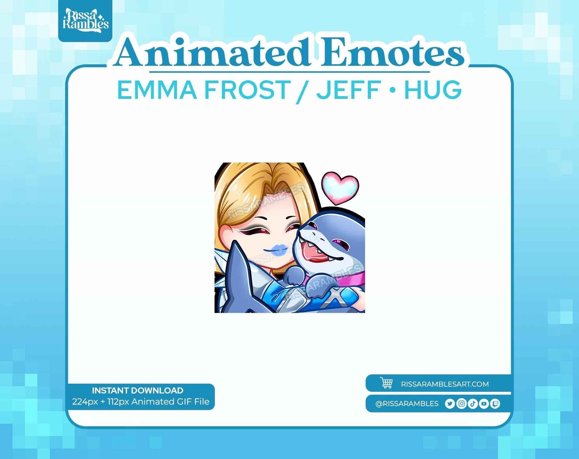 Emma Frost Marvel Rivals Emotes (Animated) | Hug Emotes