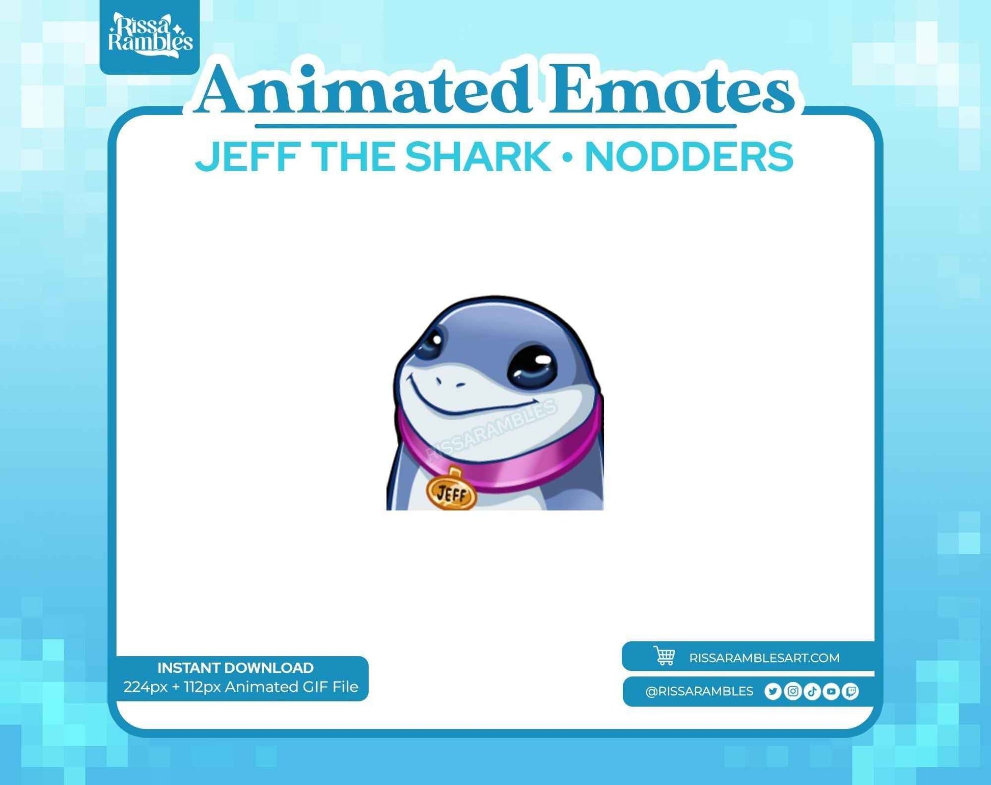 Jeff the Shark Marvel Rivals Emotes (Animated) | Nodders Emote | Shark Emotes | Jeff the Land Shark