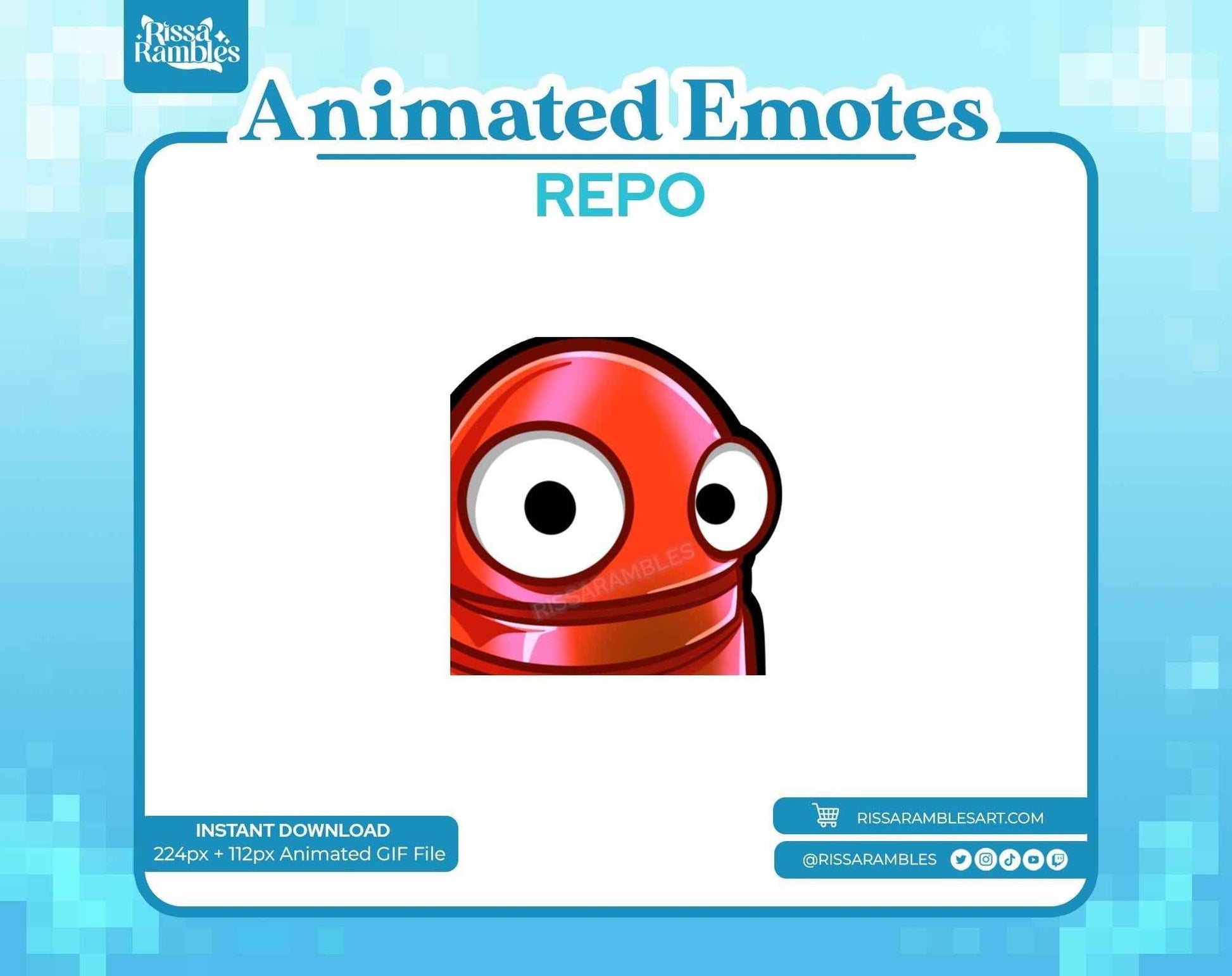 REPO Emotes Animated for Twitch, Discord (Red) | Side Eye Animated Emote
