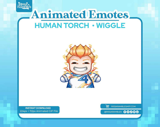 Human Torch Marvel Rivals Emotes (Animated)  | Wiggle Emotes | Fantastic Four Emotes