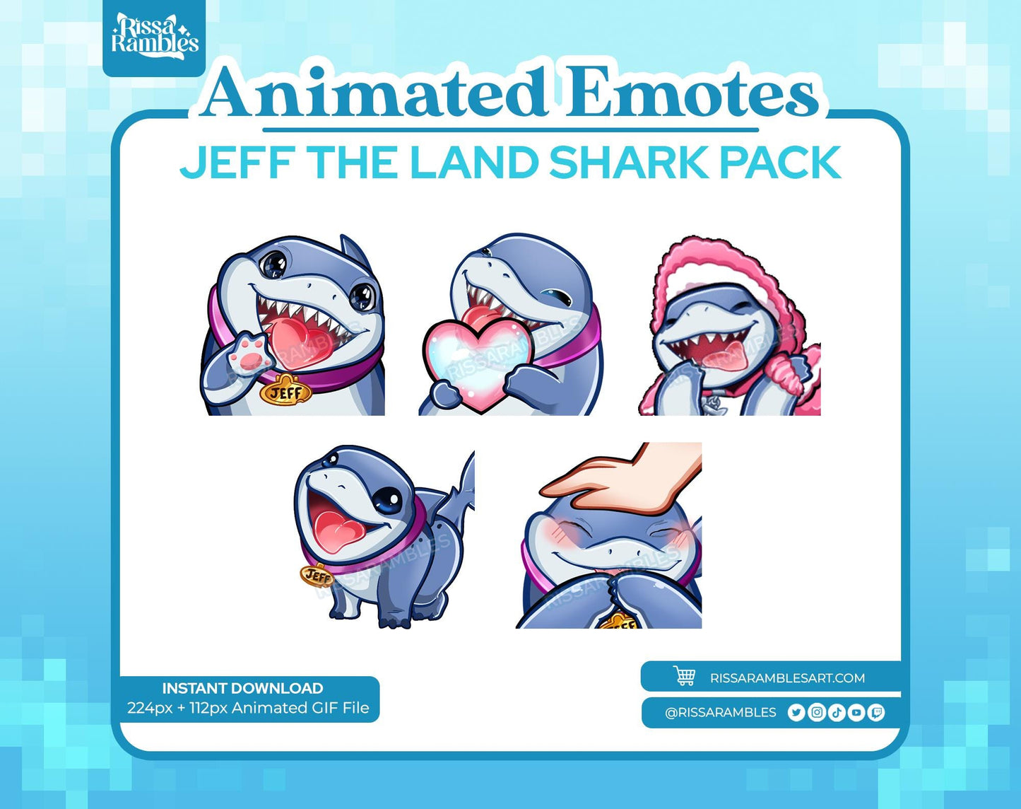 Jeff the Shark Emote Pack (Animated) | Marvel Rivals Emotes