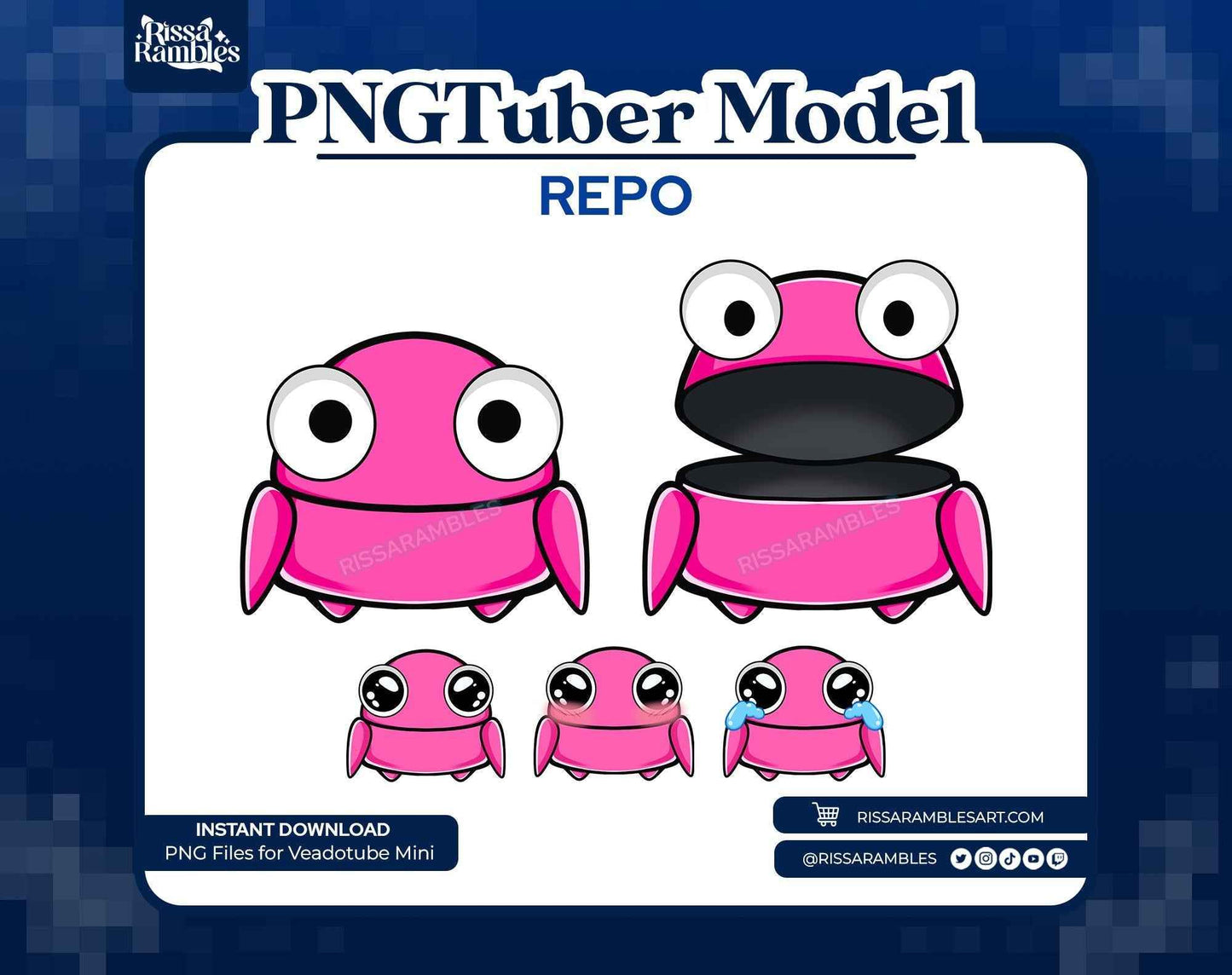 REPO PNGtuber Model Chibi (Pink) | REPO Game