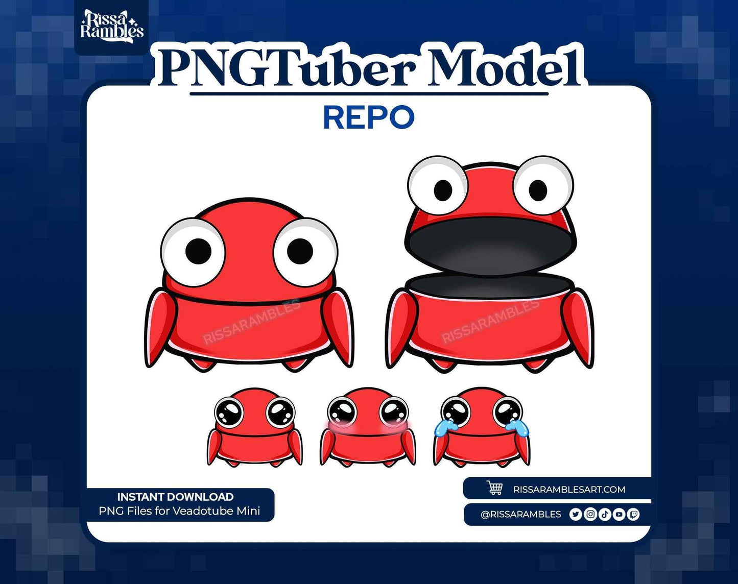 REPO PNGtuber Model Chibi (Red) | REPO Game | PNGTuber Premade