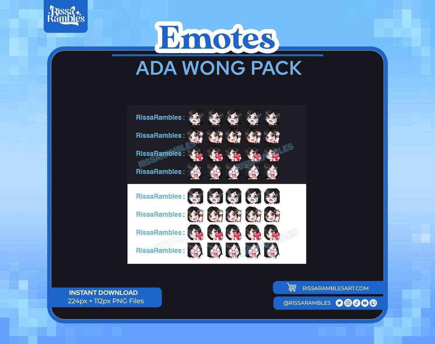 Ada Wong Twitch Emotes Pack | Dead by Daylight Emotes