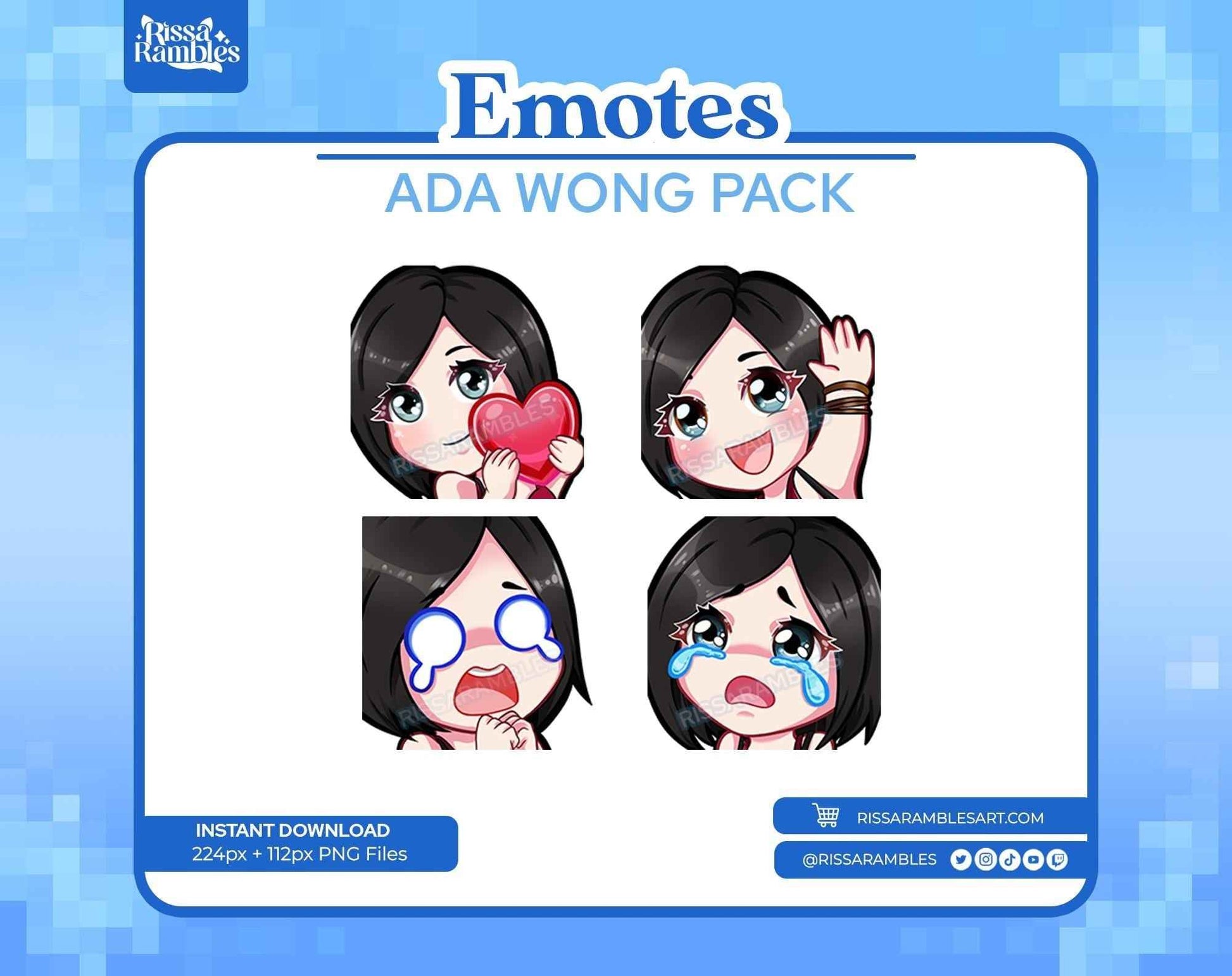 Ada Wong Twitch Emotes Pack | Dead by Daylight Emotes