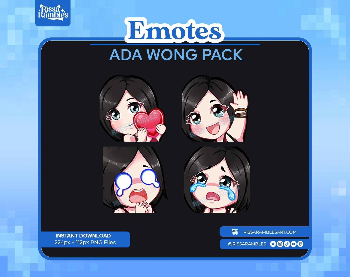 Ada Wong Twitch Emotes Pack | Dead by Daylight Emotes