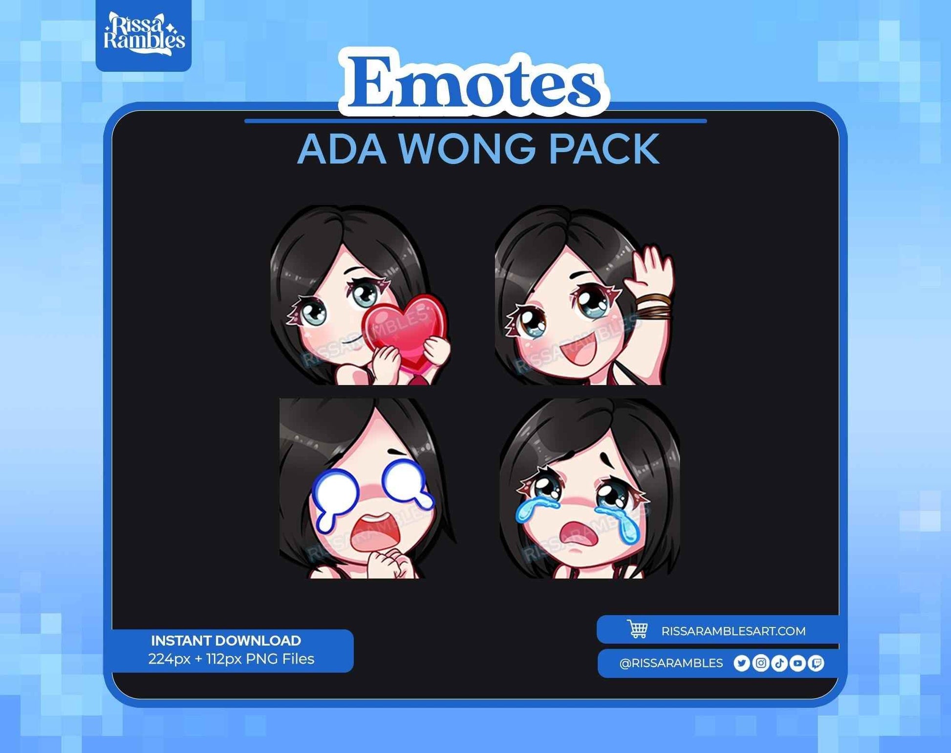 Ada Wong Twitch Emotes Pack | Dead by Daylight Emotes